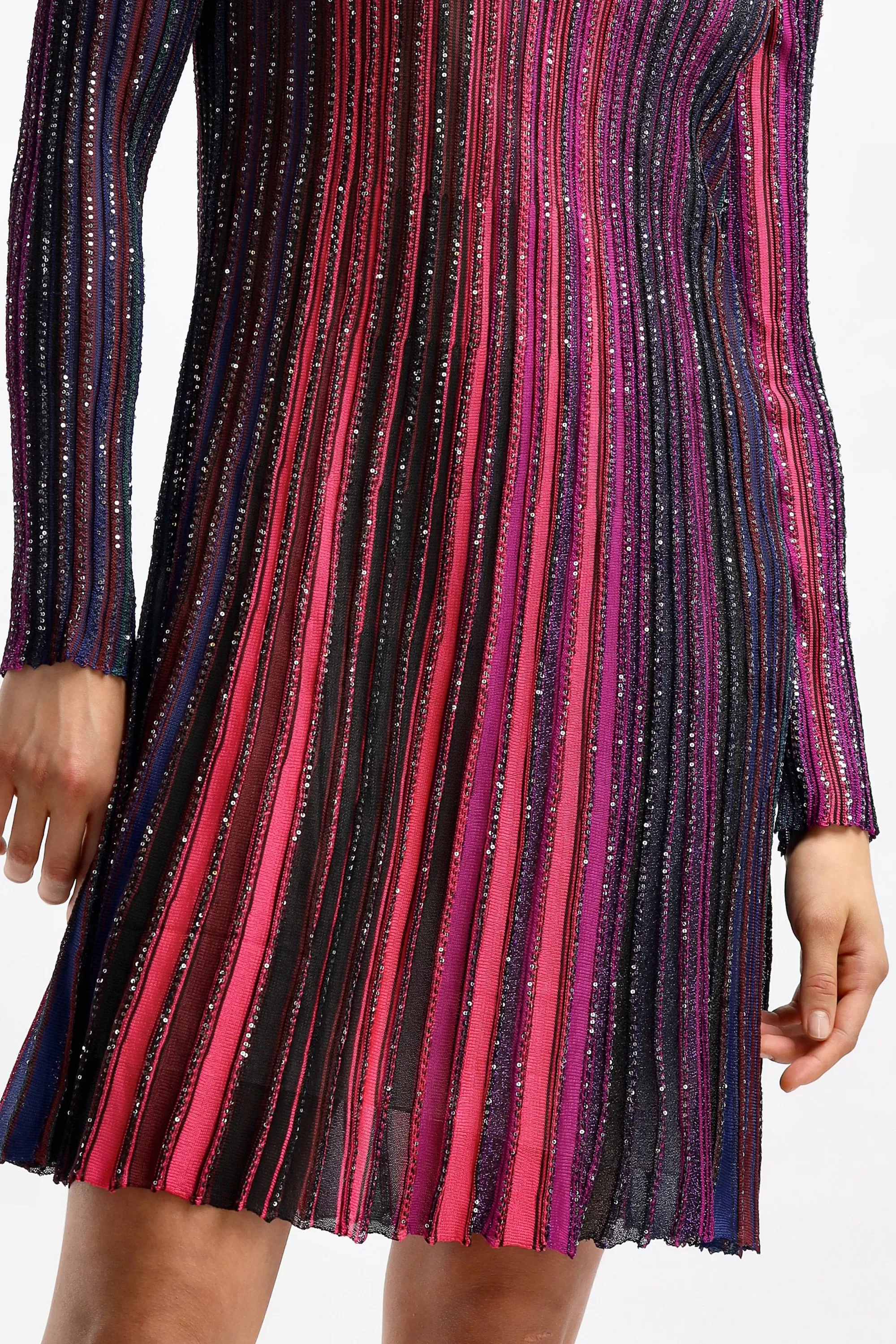 Frauen Missoni Kleid In Schwarz/Viola