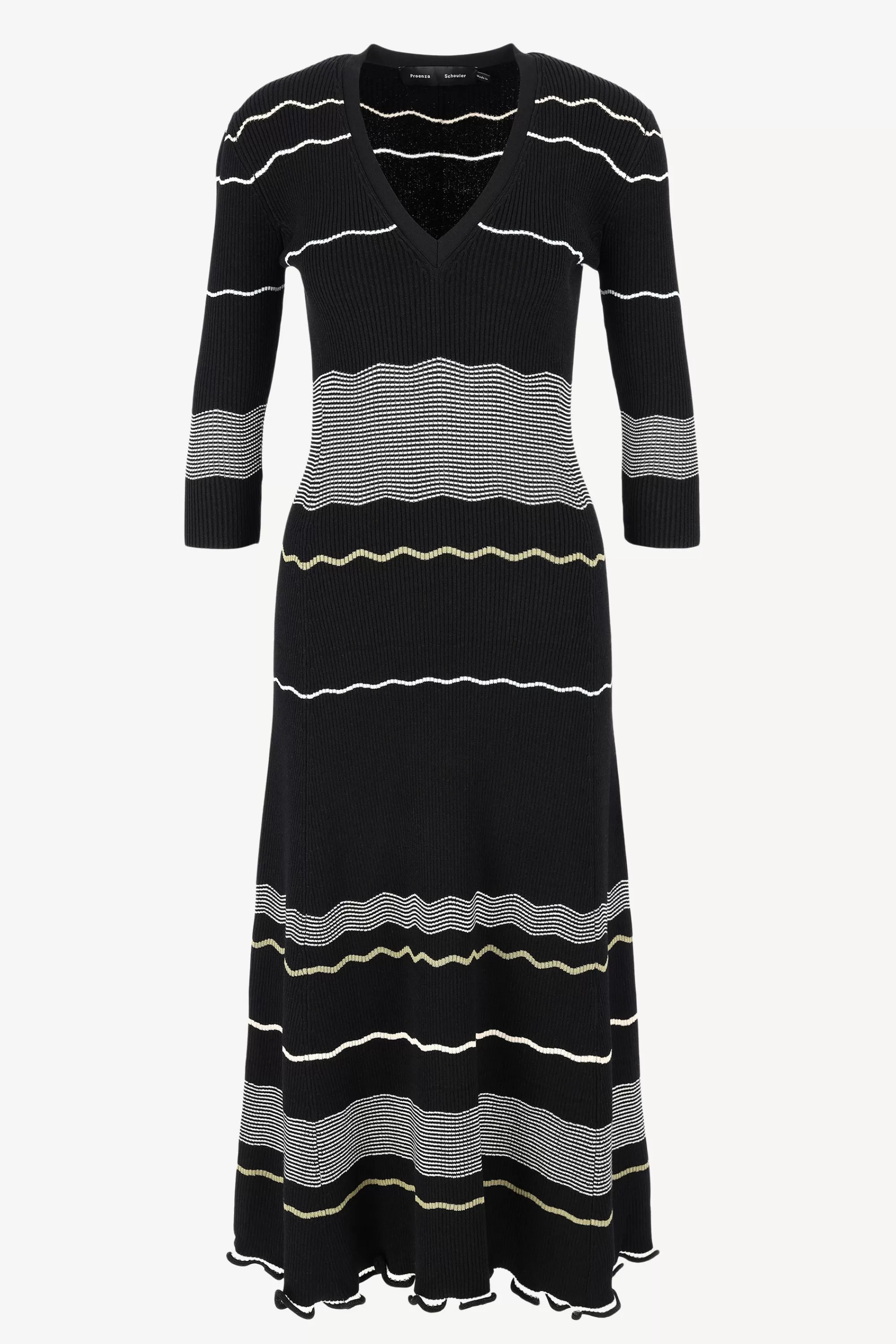 Frauen Proenza Schouler Kleid Matte Stripe In Schwarz