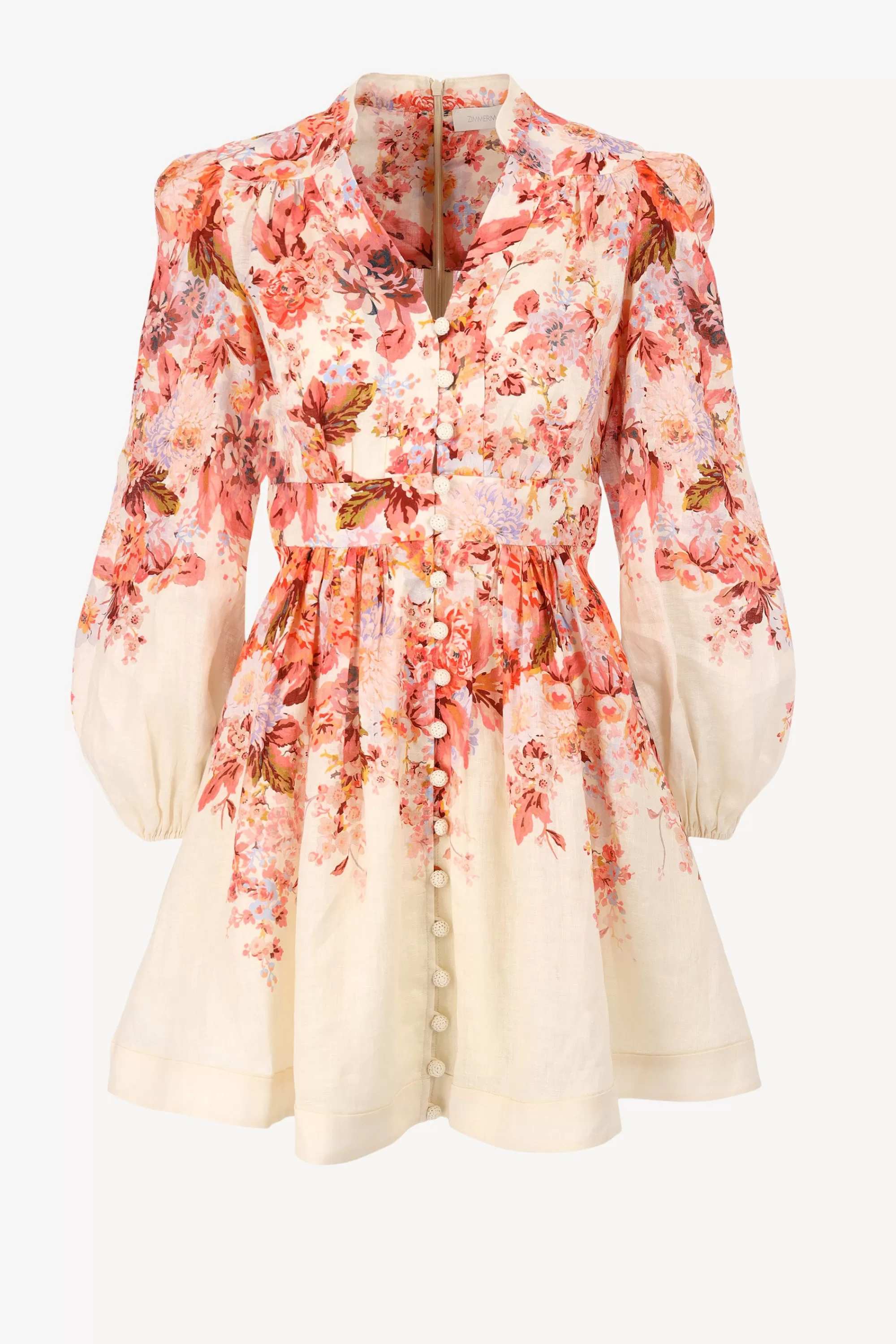 Frauen Zimmermann Kleid Plunge In Cream Floral