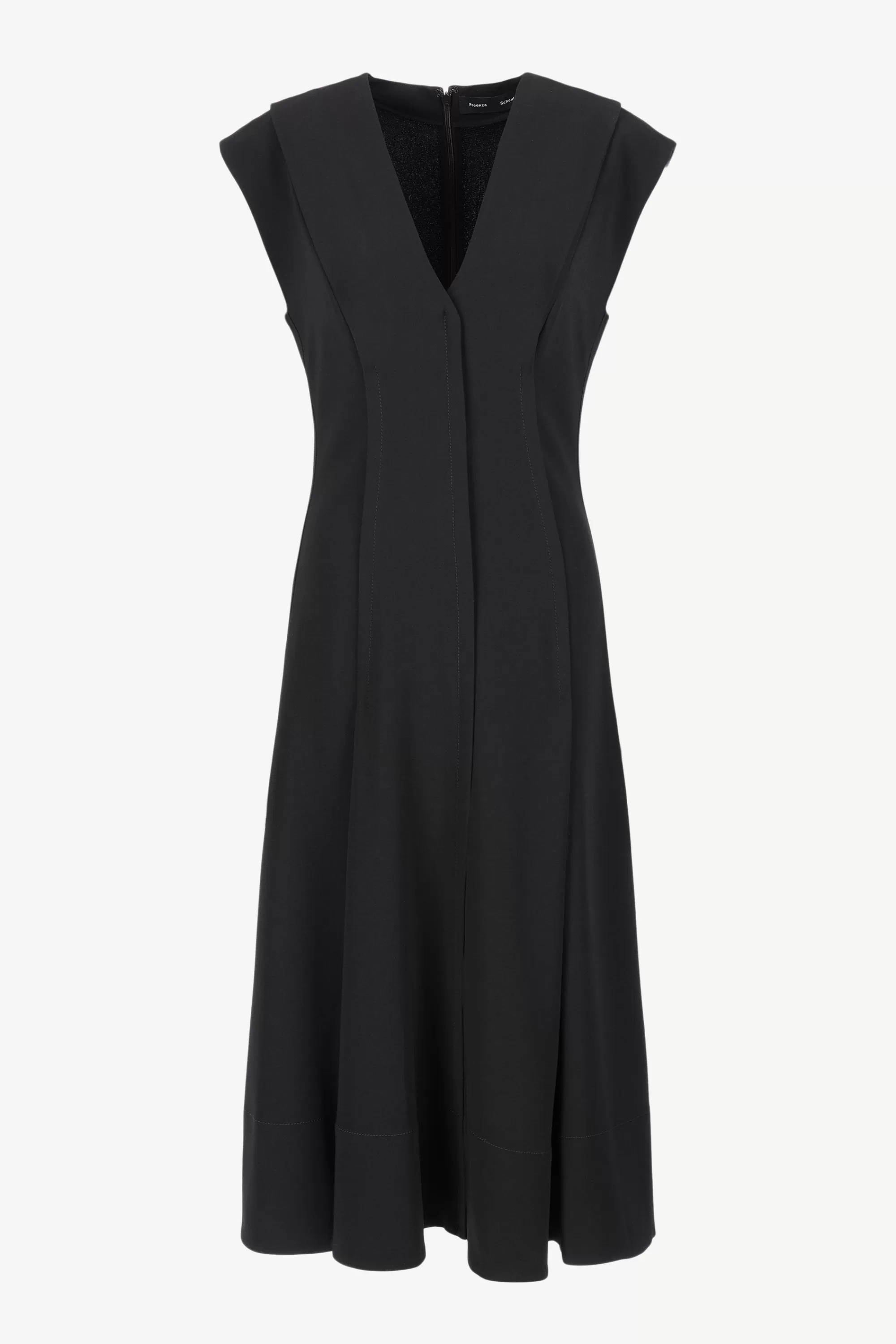 Frauen Proenza Schouler Kleid V Neck Crepe In Schwarz