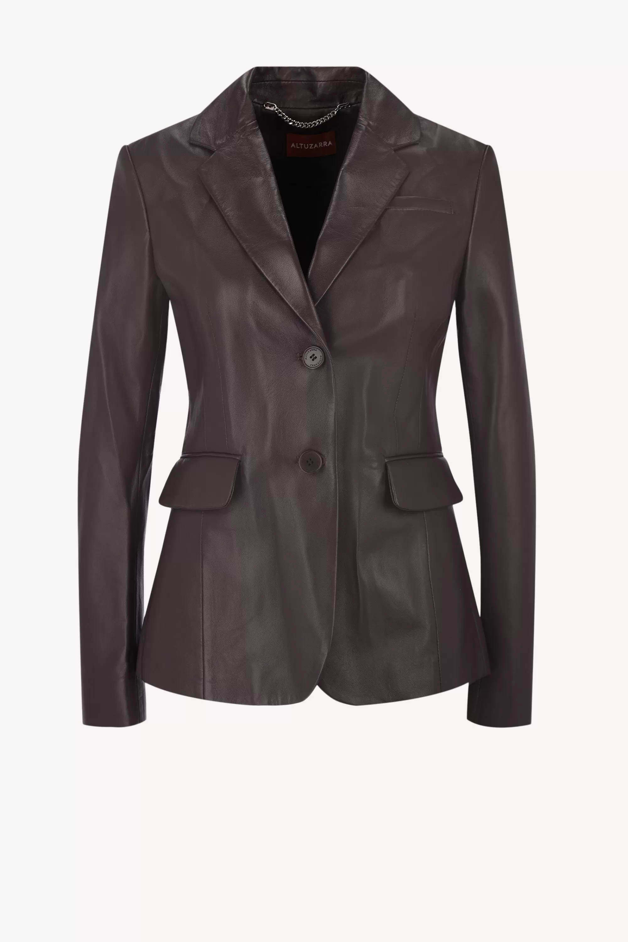 Frauen Altuzarra Lederblazer Fenice In Aubergine