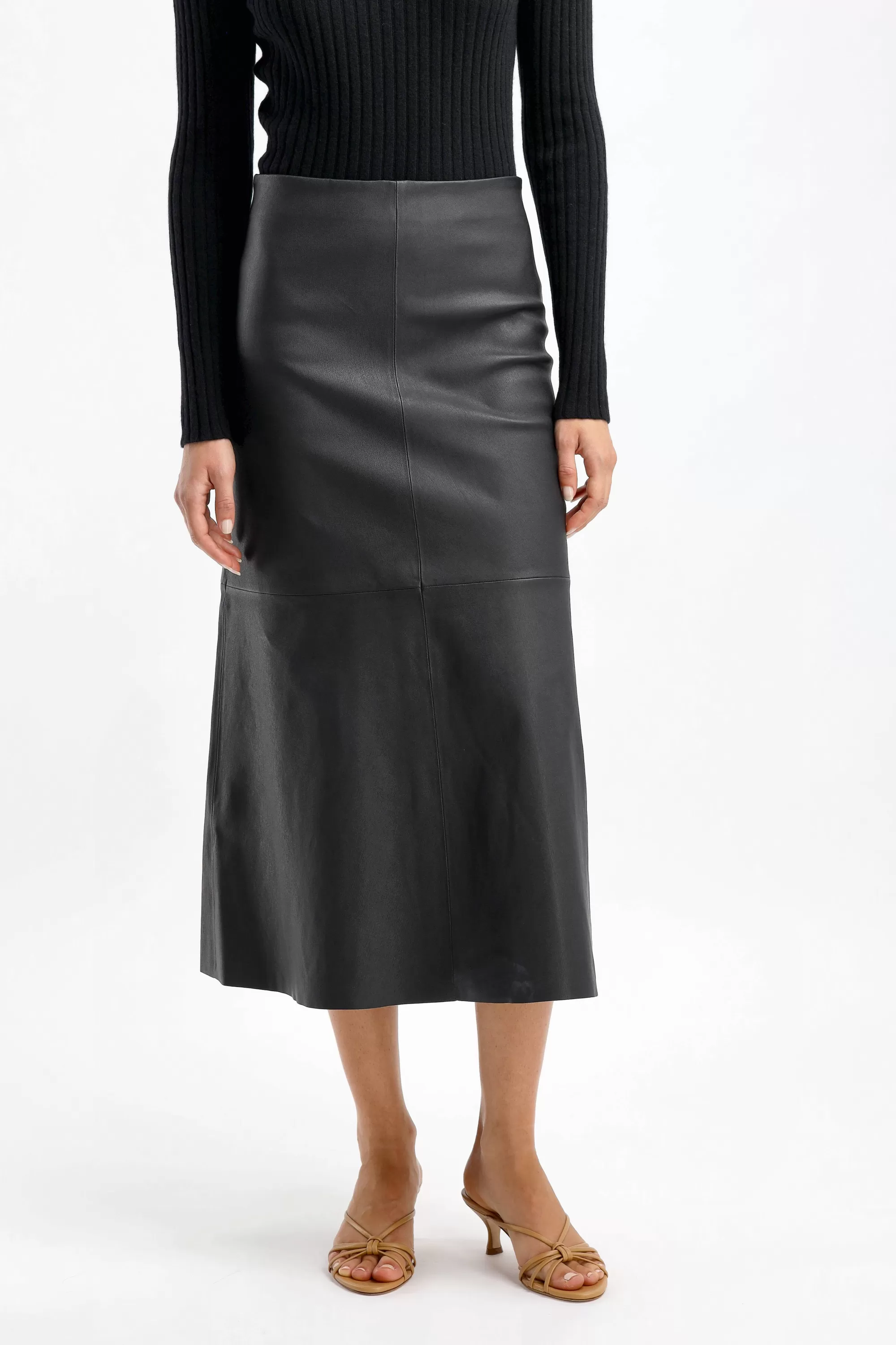 Frauen by Malene Birger Lederrock Simoas In Schwarz