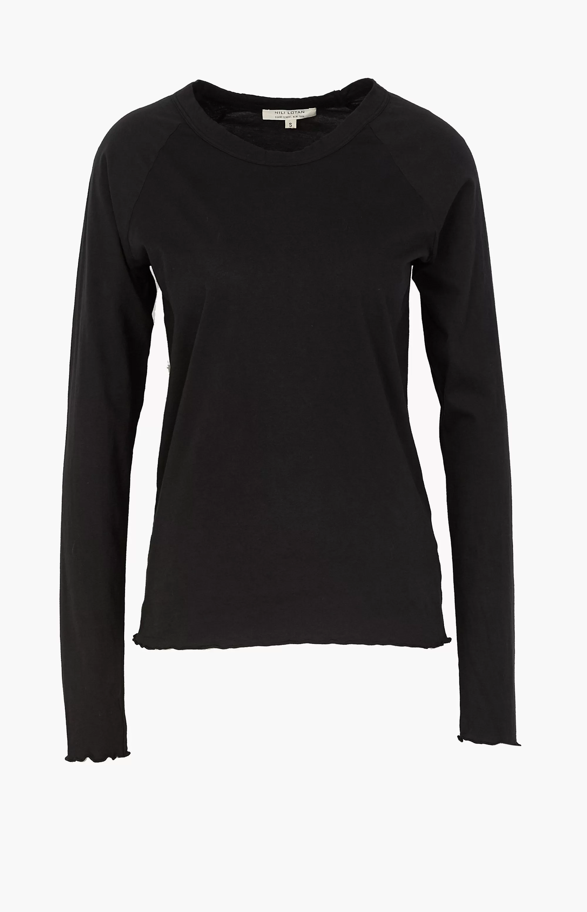 Frauen Nili Lotan Longsleeve Baseball In Washed Black