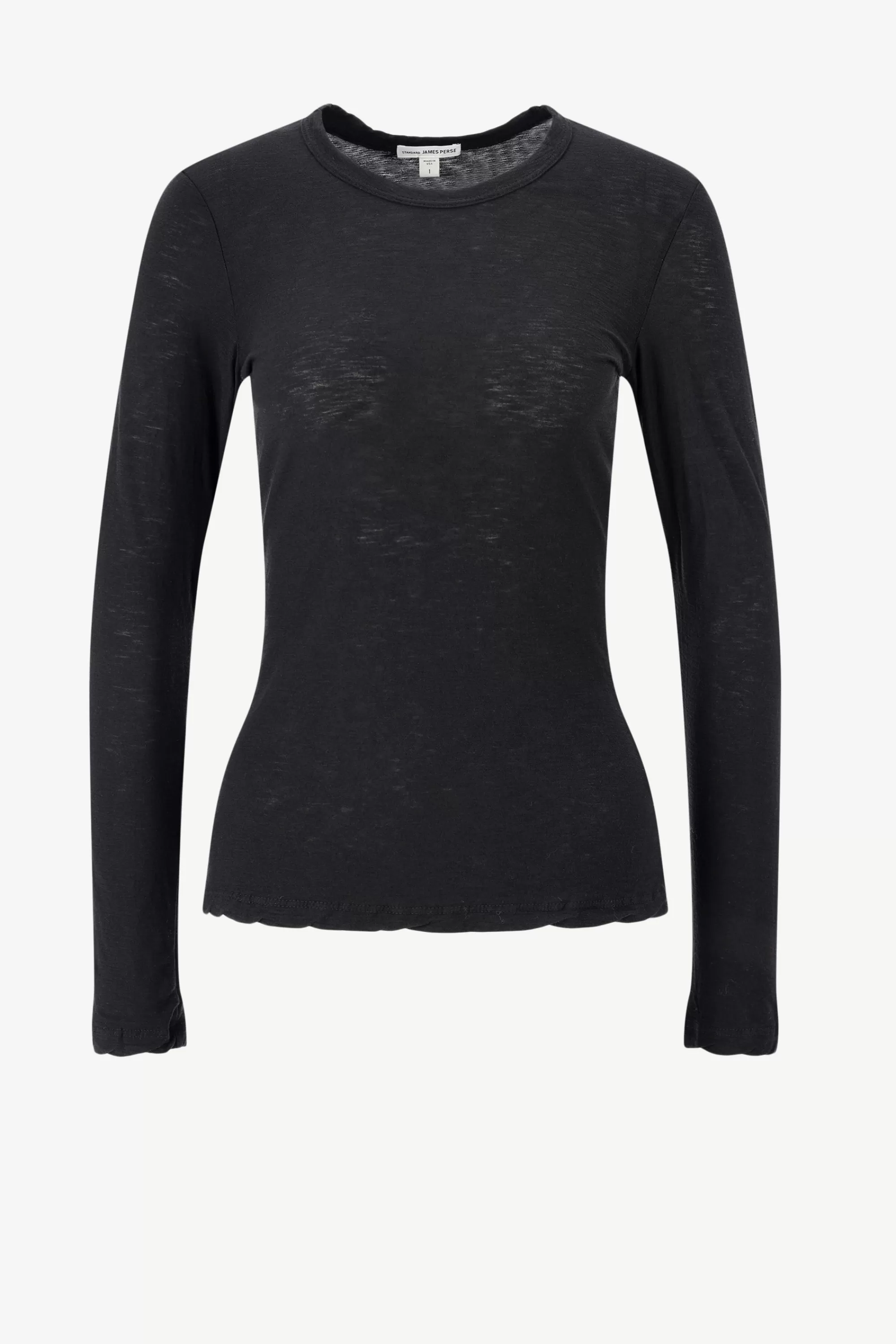 Frauen James Perse Longsleeve Crew In Schwarz