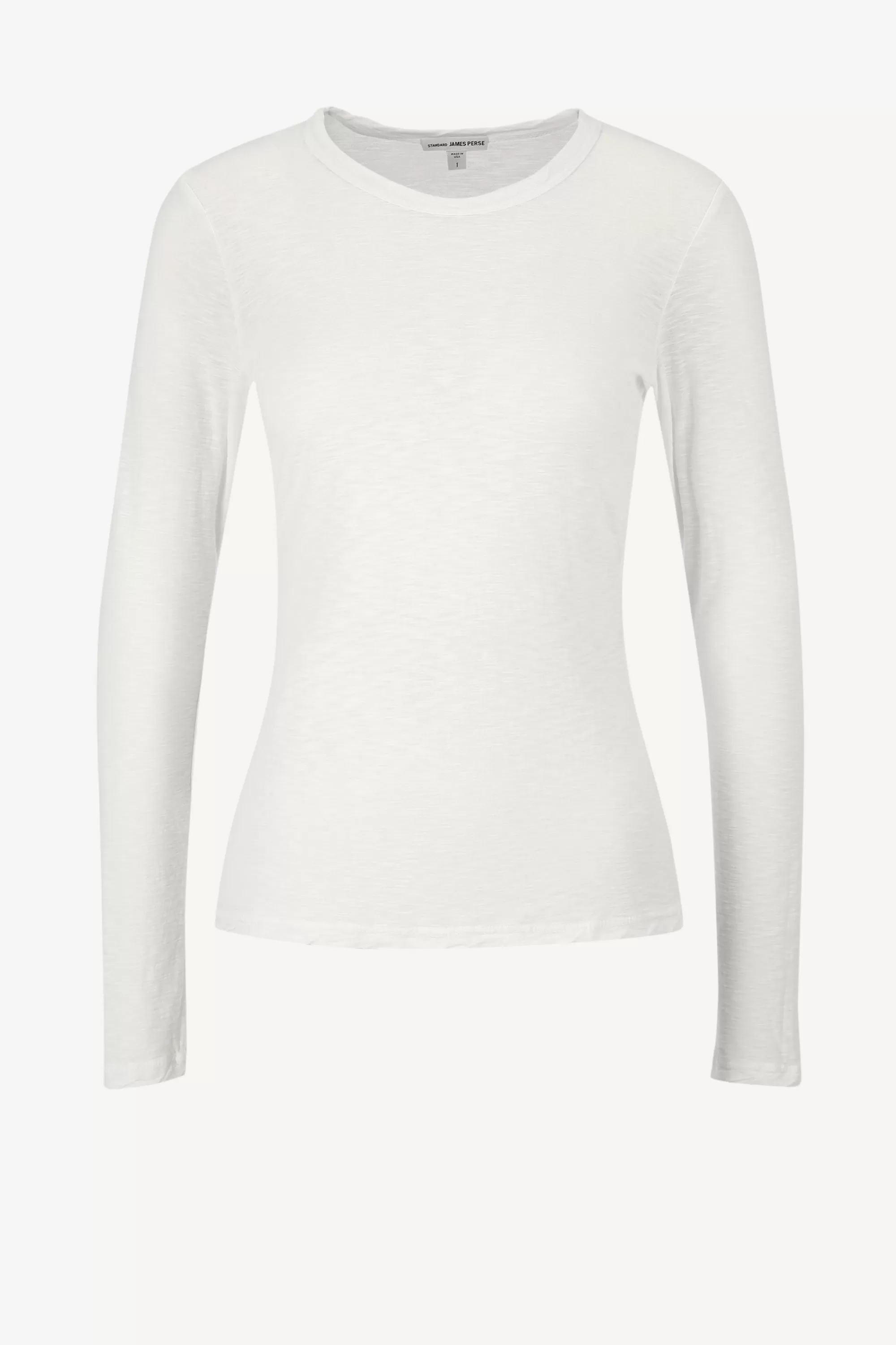 Frauen James Perse Longsleeve Crew In Weis