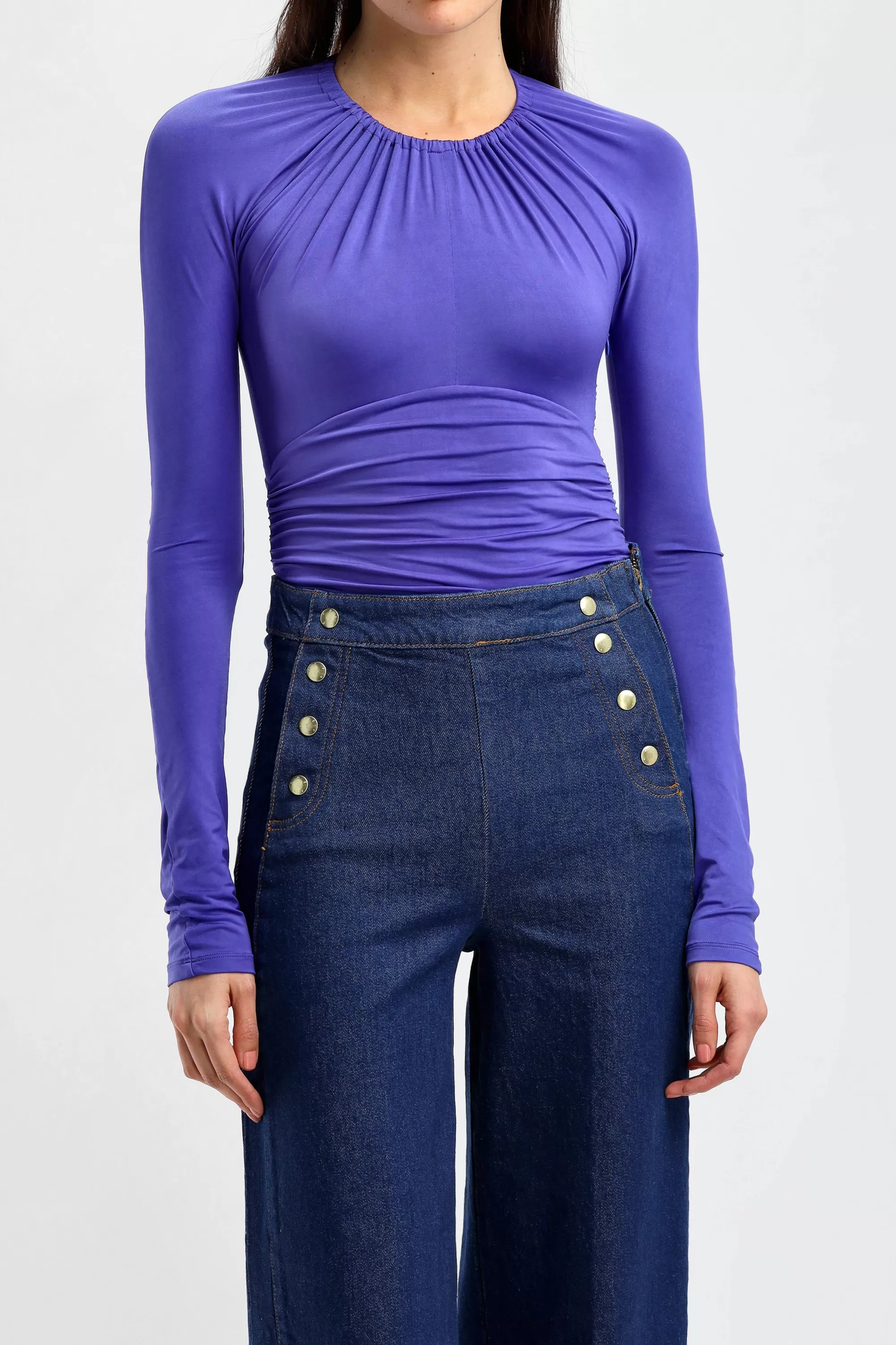 Frauen Victoria Beckham Longsleeve In Iris Blue