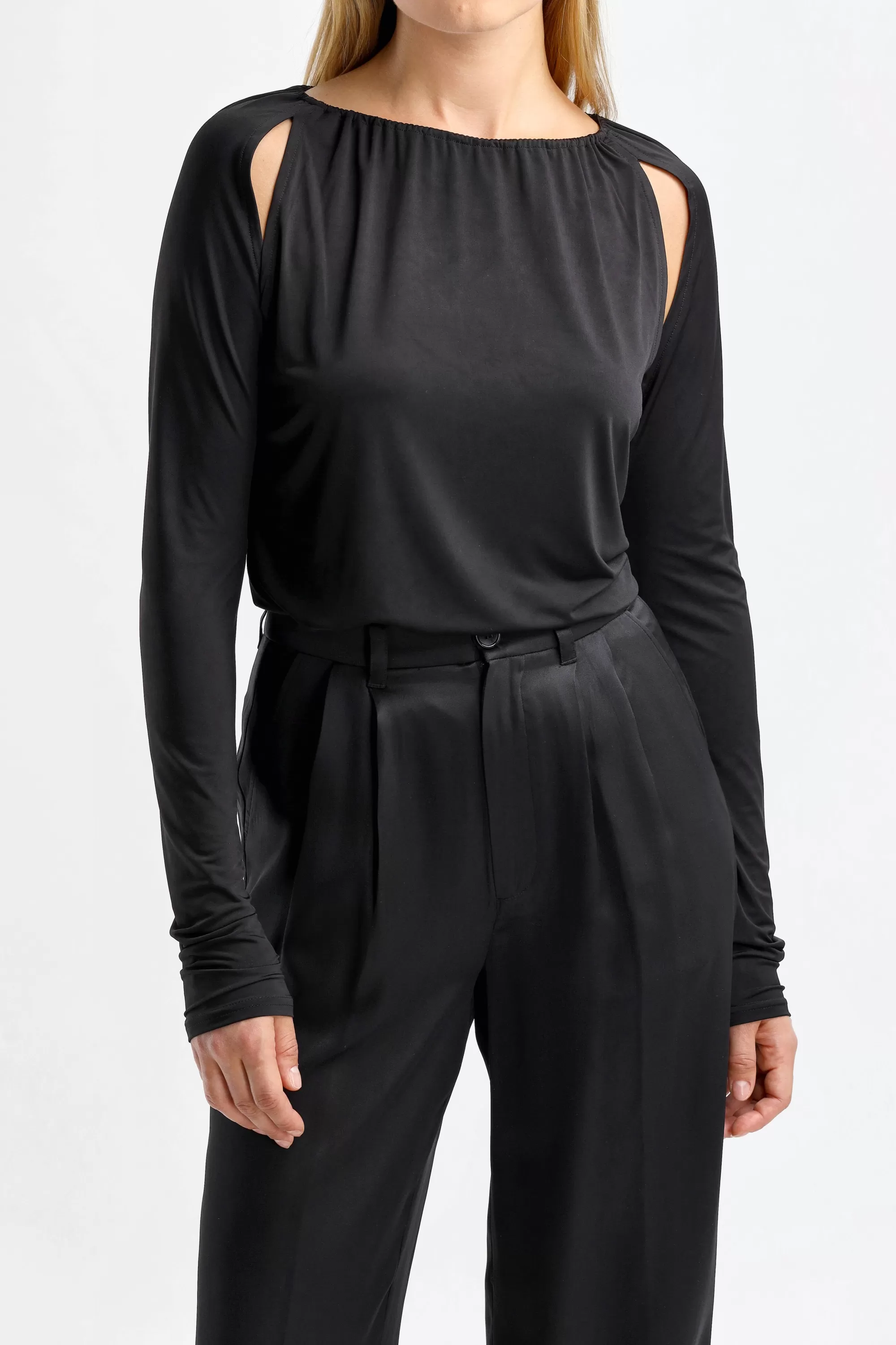 Frauen Victoria Beckham Longsleeve Split In Schwarz