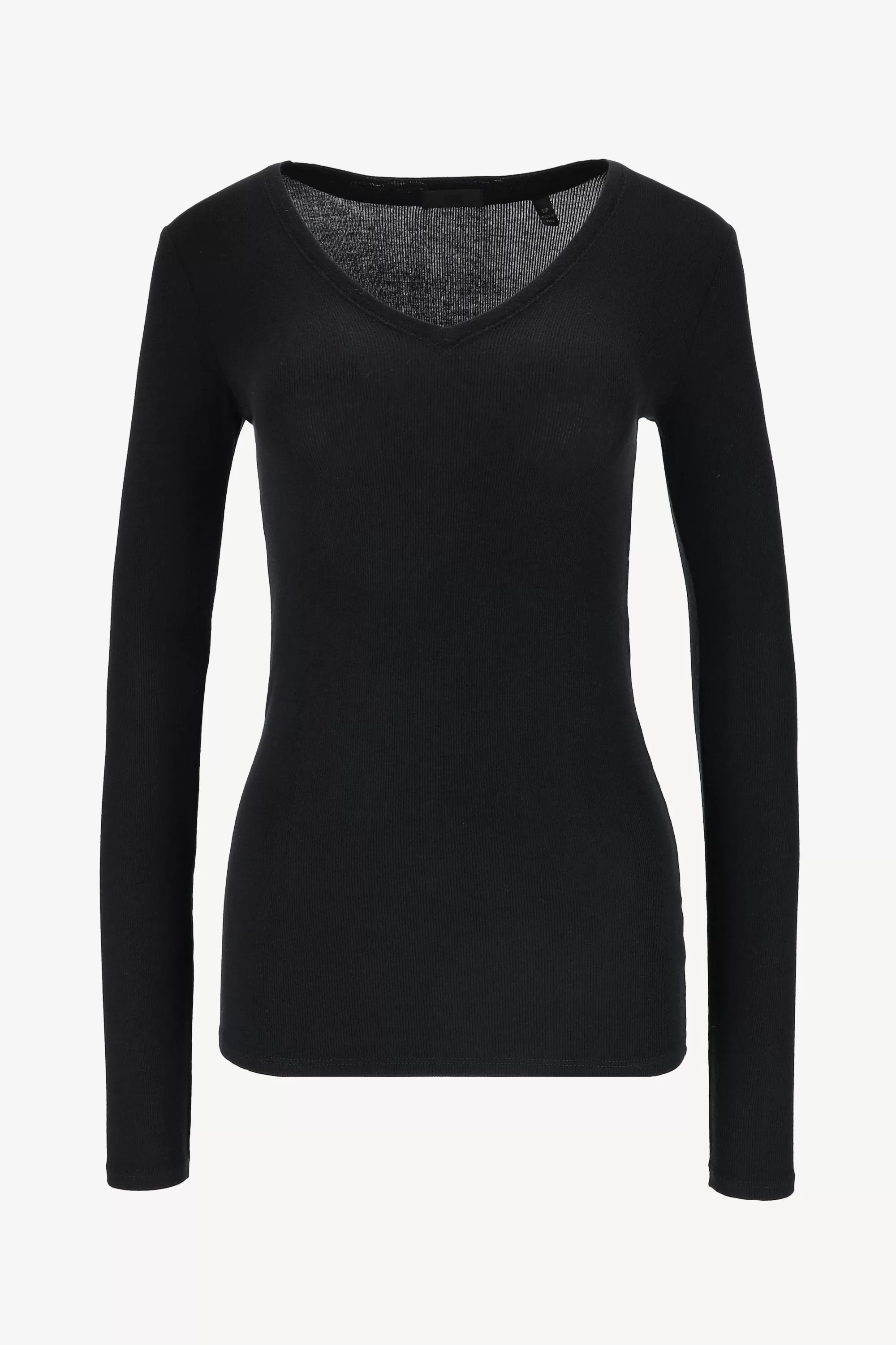 Frauen Anthony Thomas Melillo Longsleeve V Modal Rib In Schwarz