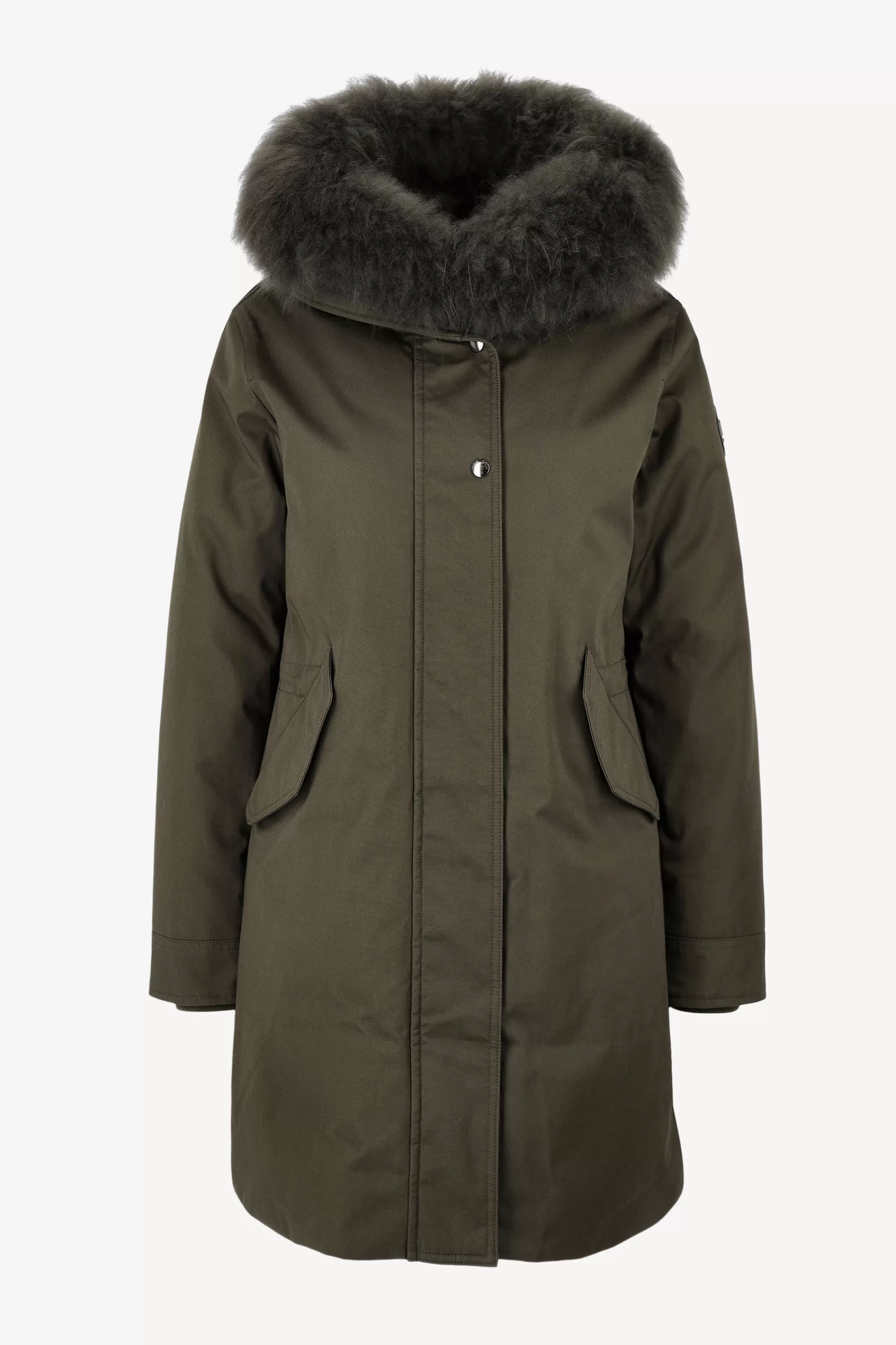 Frauen Woolrich Parka Military In Dunkelgrun