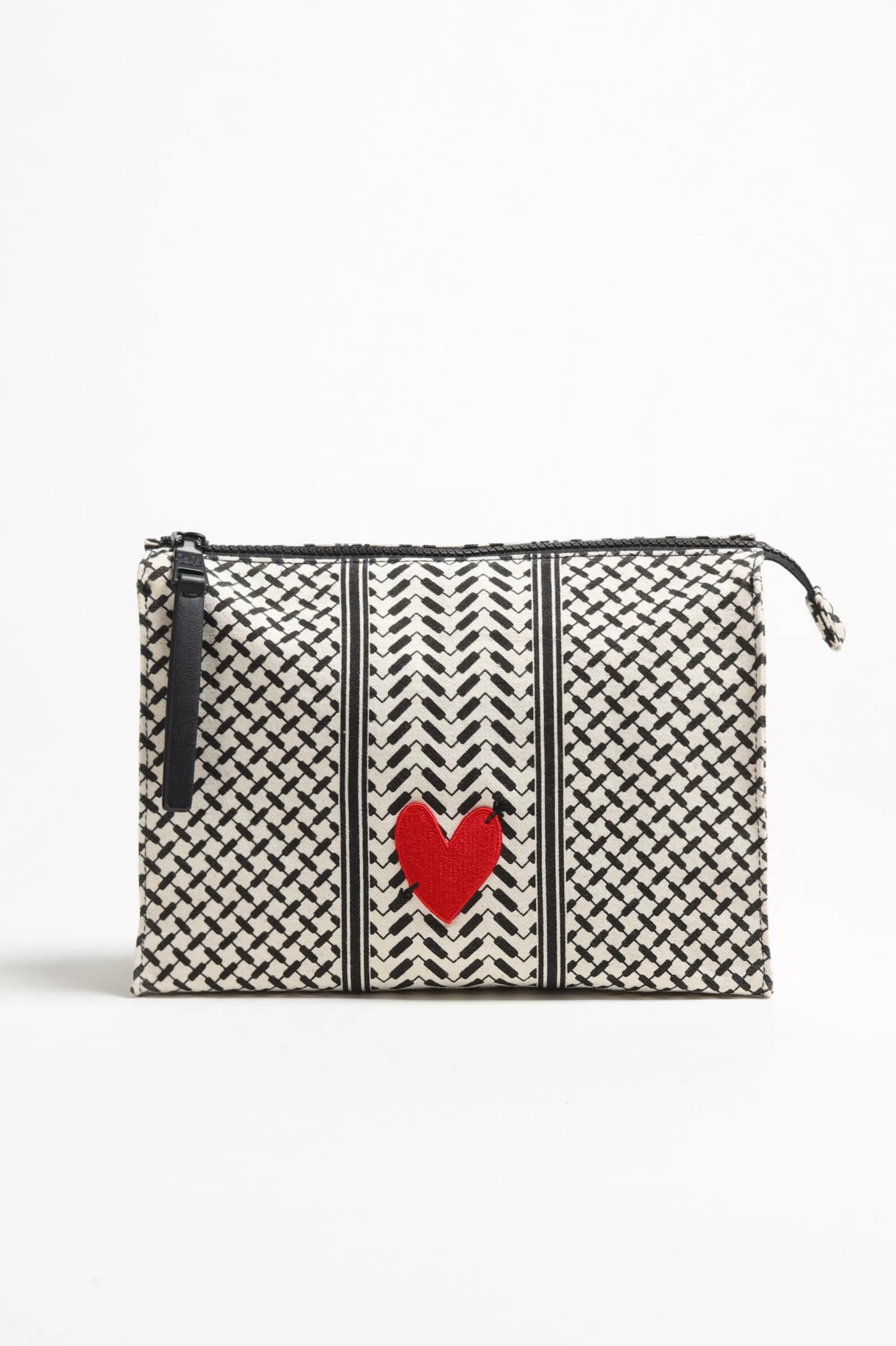 Frauen Lala Berlin x Anita Hass Pouch Pili 'Heart' In Schwarz/Weis