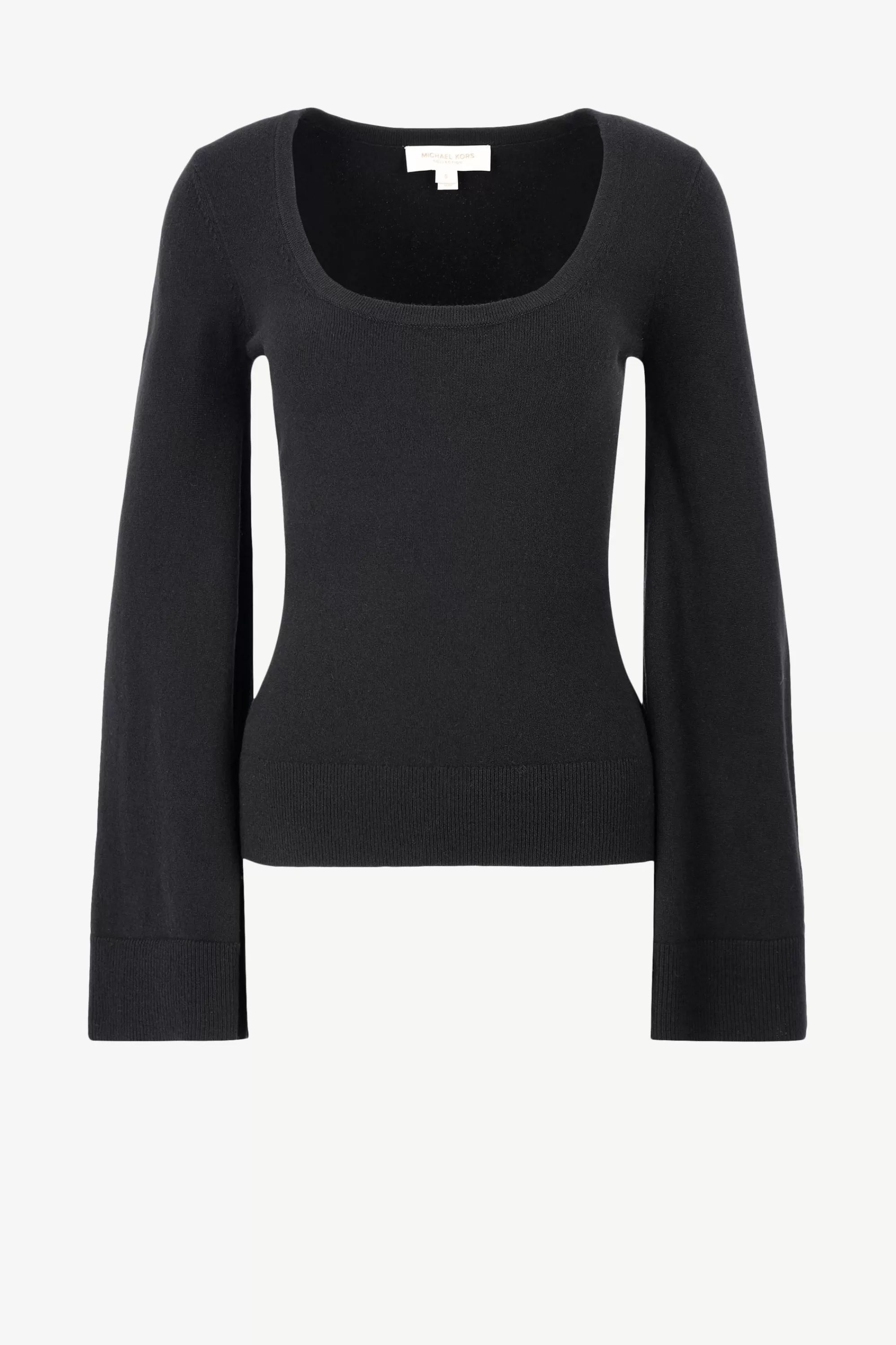 Frauen Michael Kors Collection Pullover Bell Sleeve In Schwarz