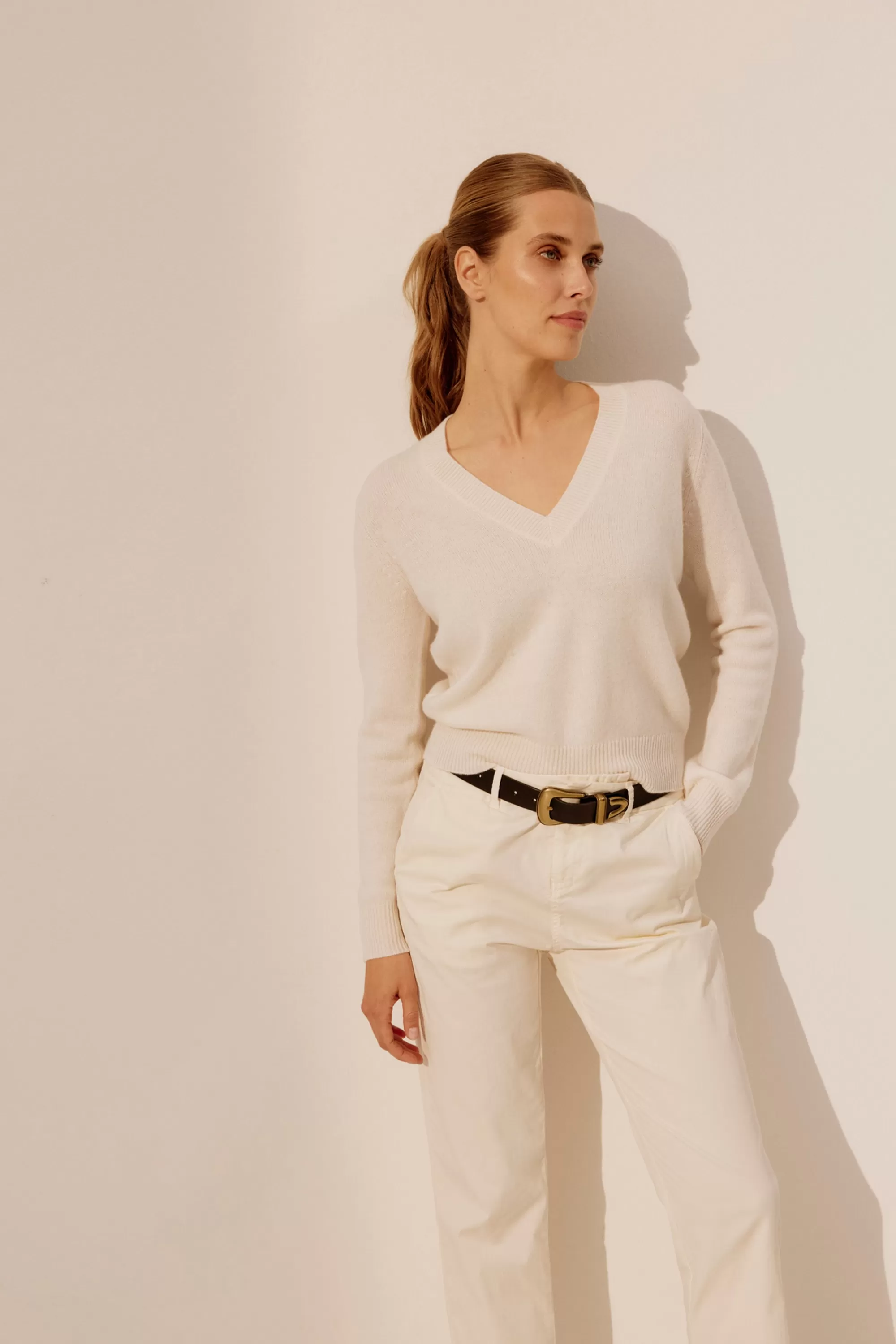 Frauen Anita Hass Pullover Blair In Ivory