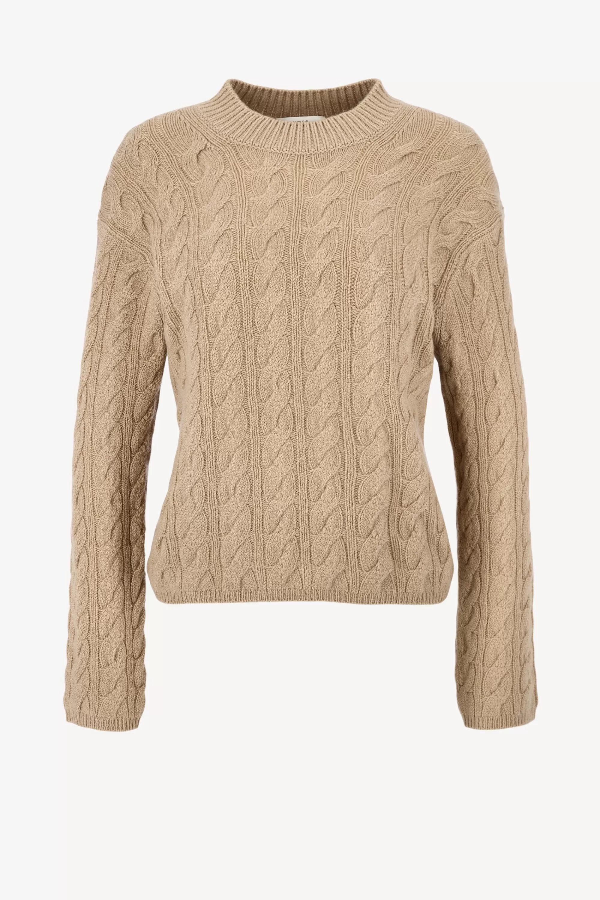 Frauen Vince Pullover Cable In Cashew