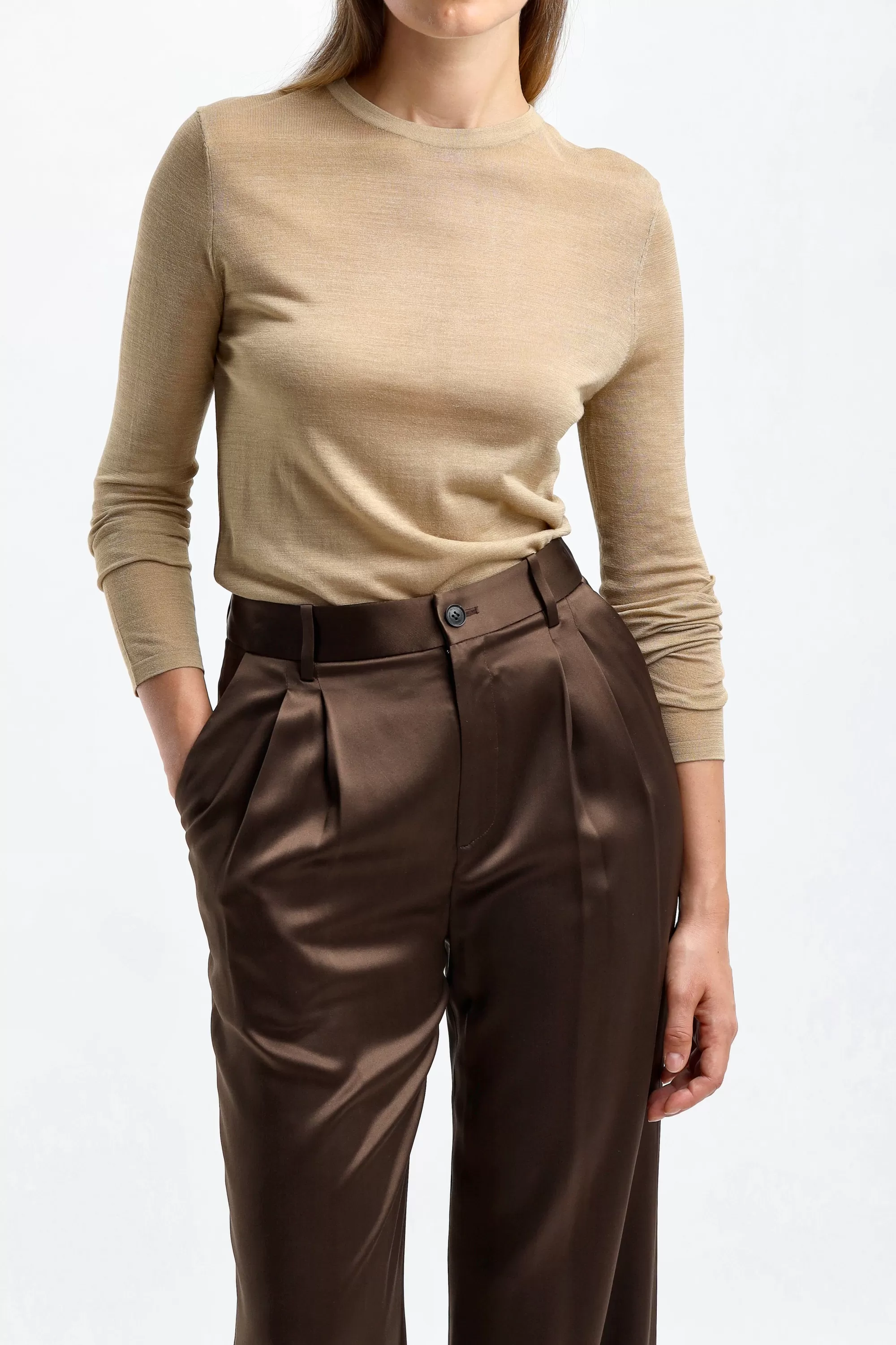 Frauen Nili Lotan Pullover Candice In Khaki