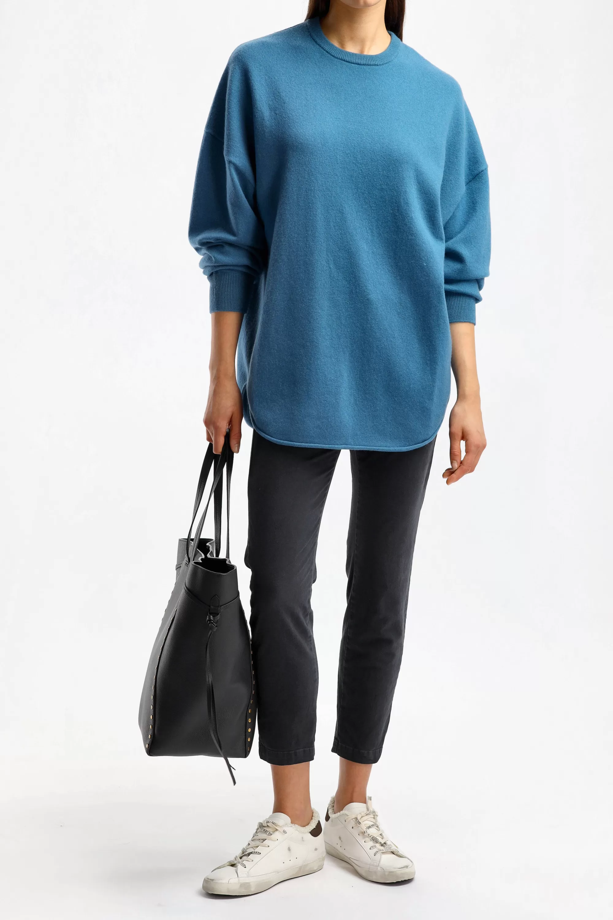 Frauen Extreme Cashmere Pullover Crew Hop N° 53 In Agua