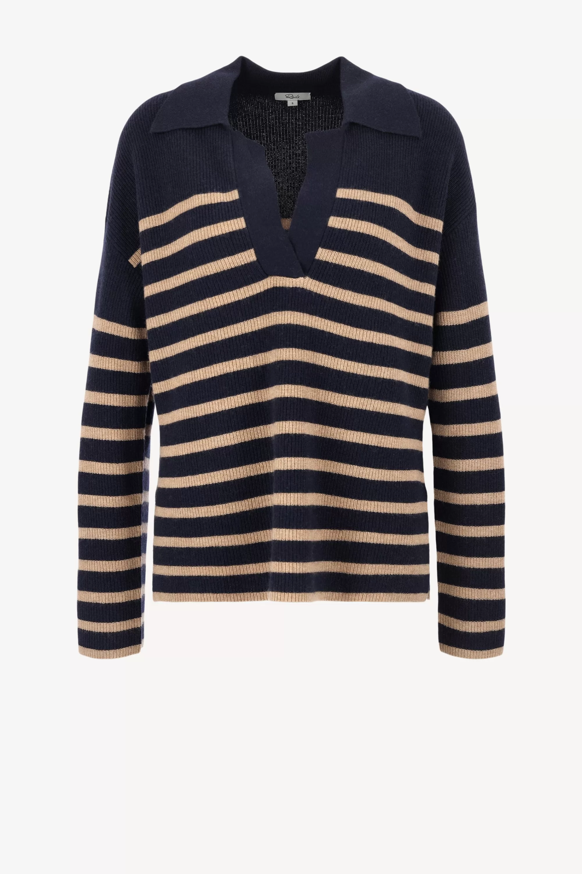 Frauen Rails Pullover Harris In Camel/Navy