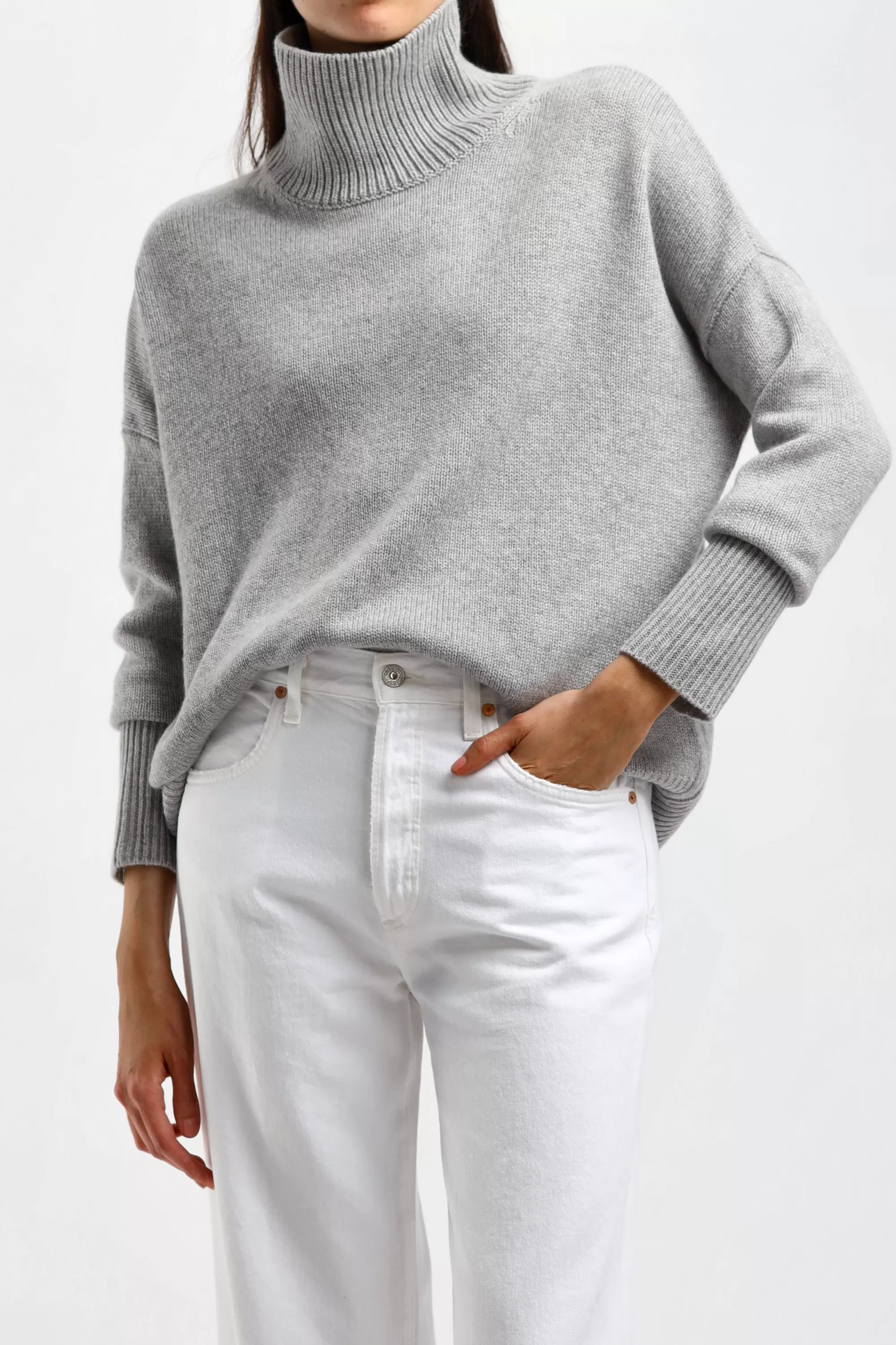 Frauen Lisa Yang Pullover Heidi In Dove Grey