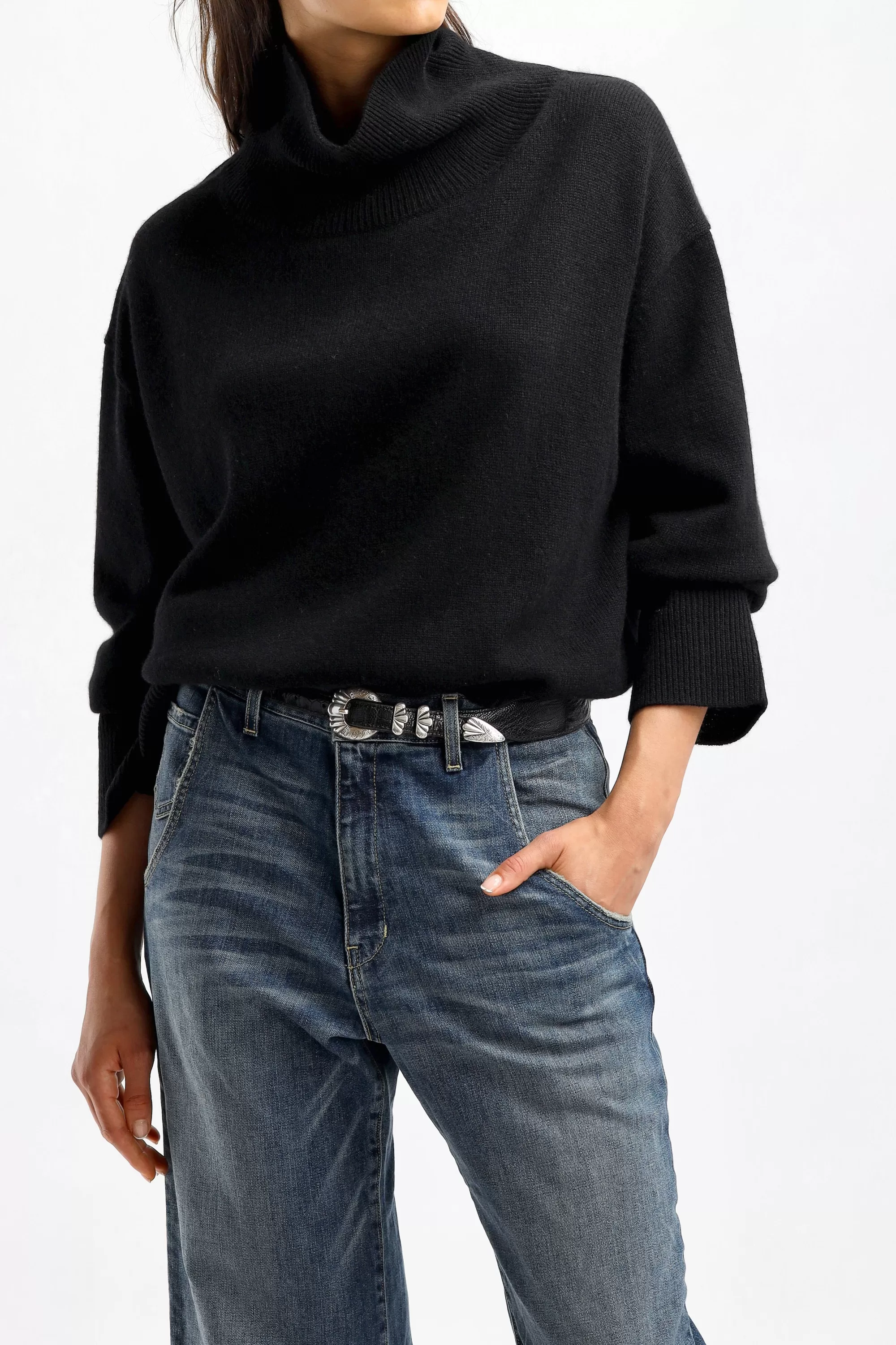 Frauen Van Kukil Pullover Jean In Ebony Black