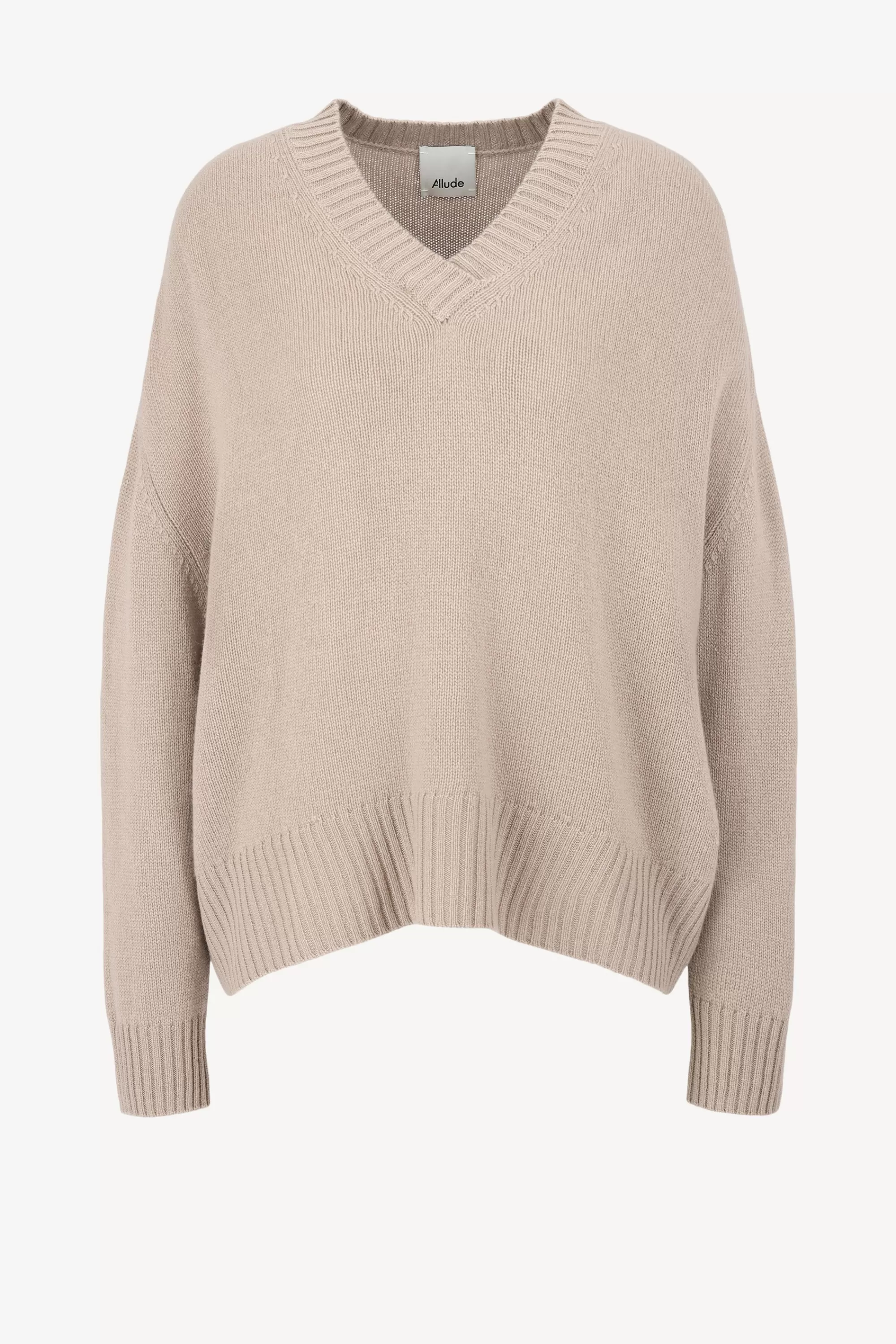 Frauen Allude Pullover Mit V-Ausschnitt In Beige