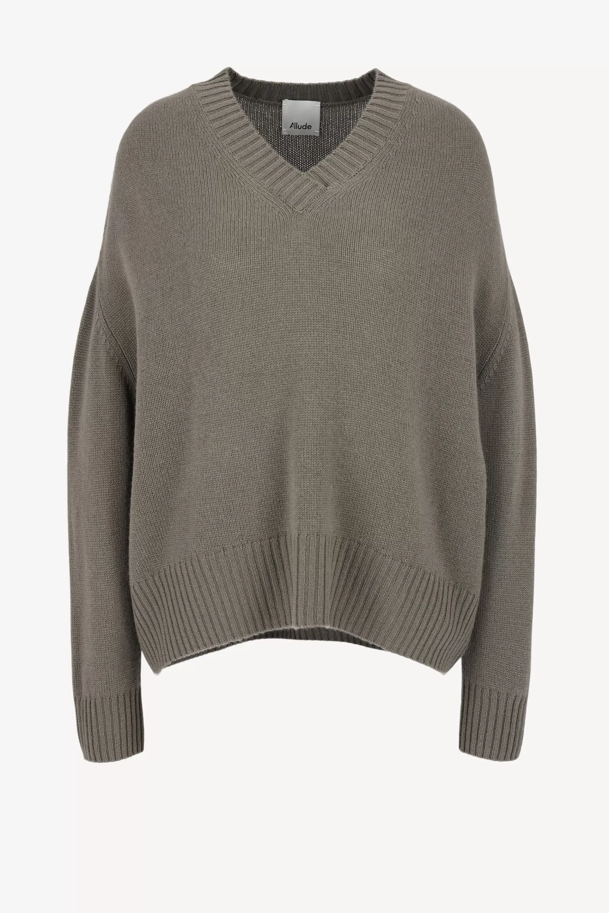 Frauen Allude Pullover Mit V-Ausschnitt In Taupe