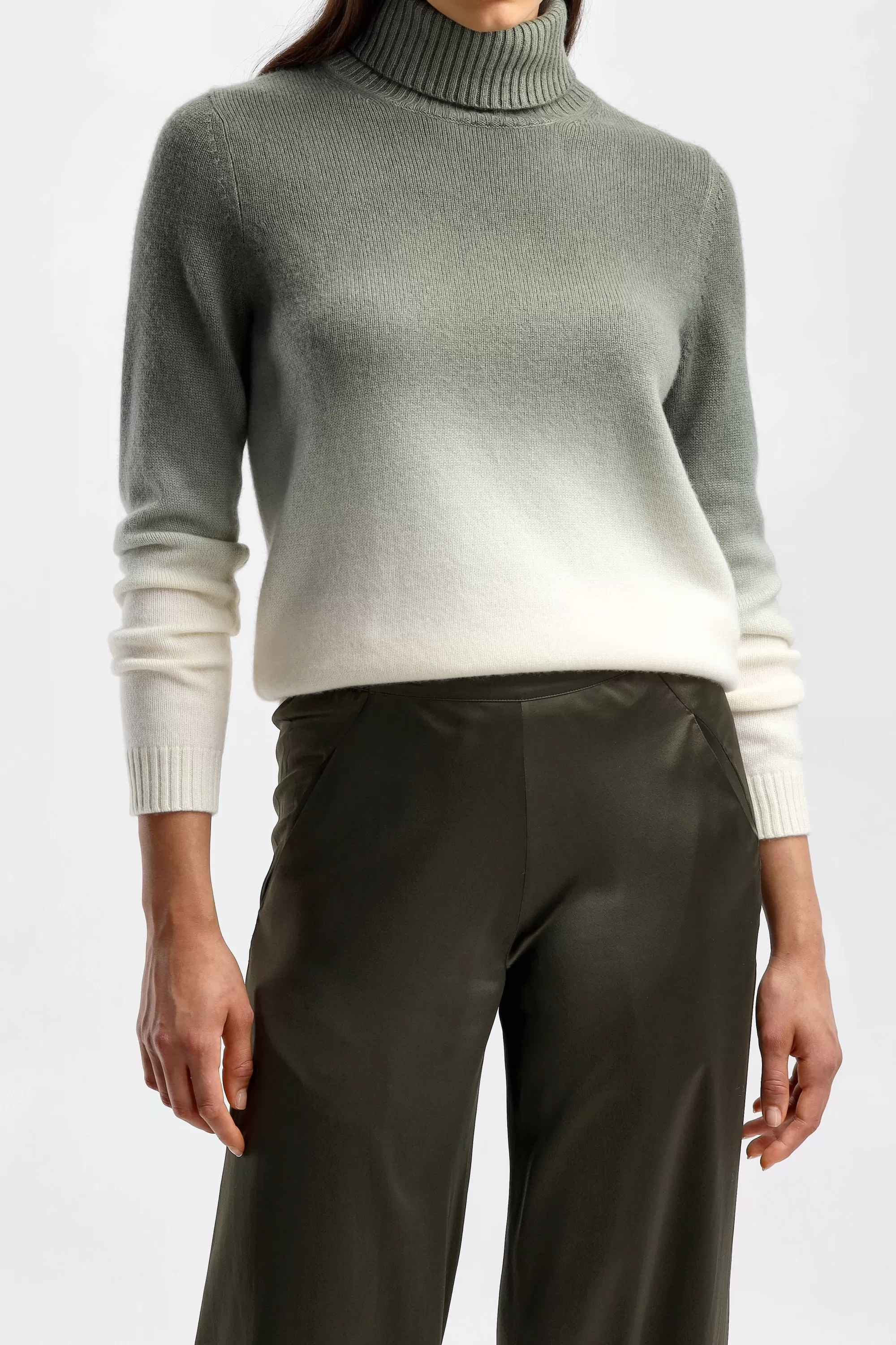 Frauen Kujten Pullover Mochi Dip Dye In Khaki