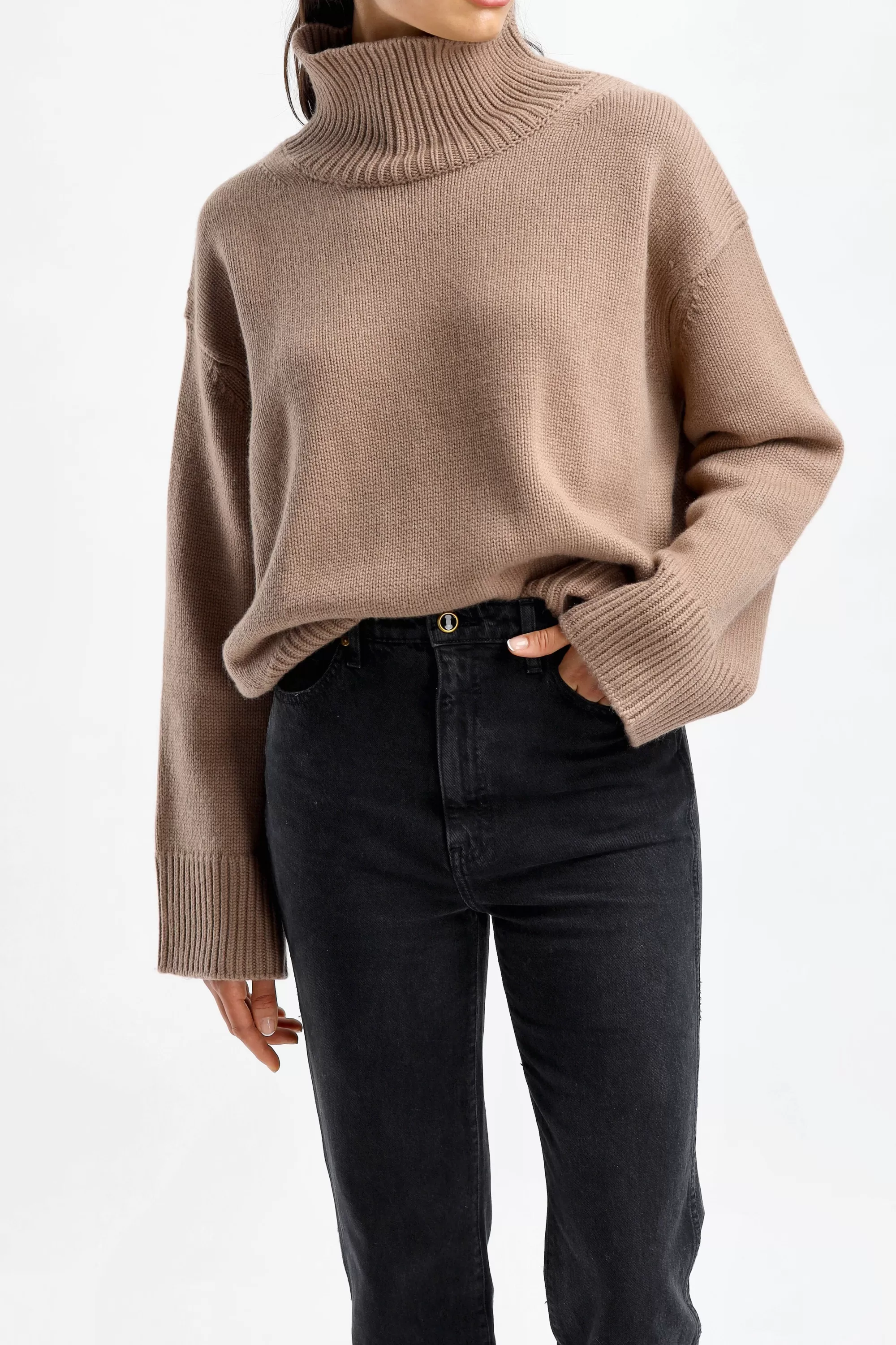 Frauen Van Kukil Pullover Oceane In Belgian Coffee