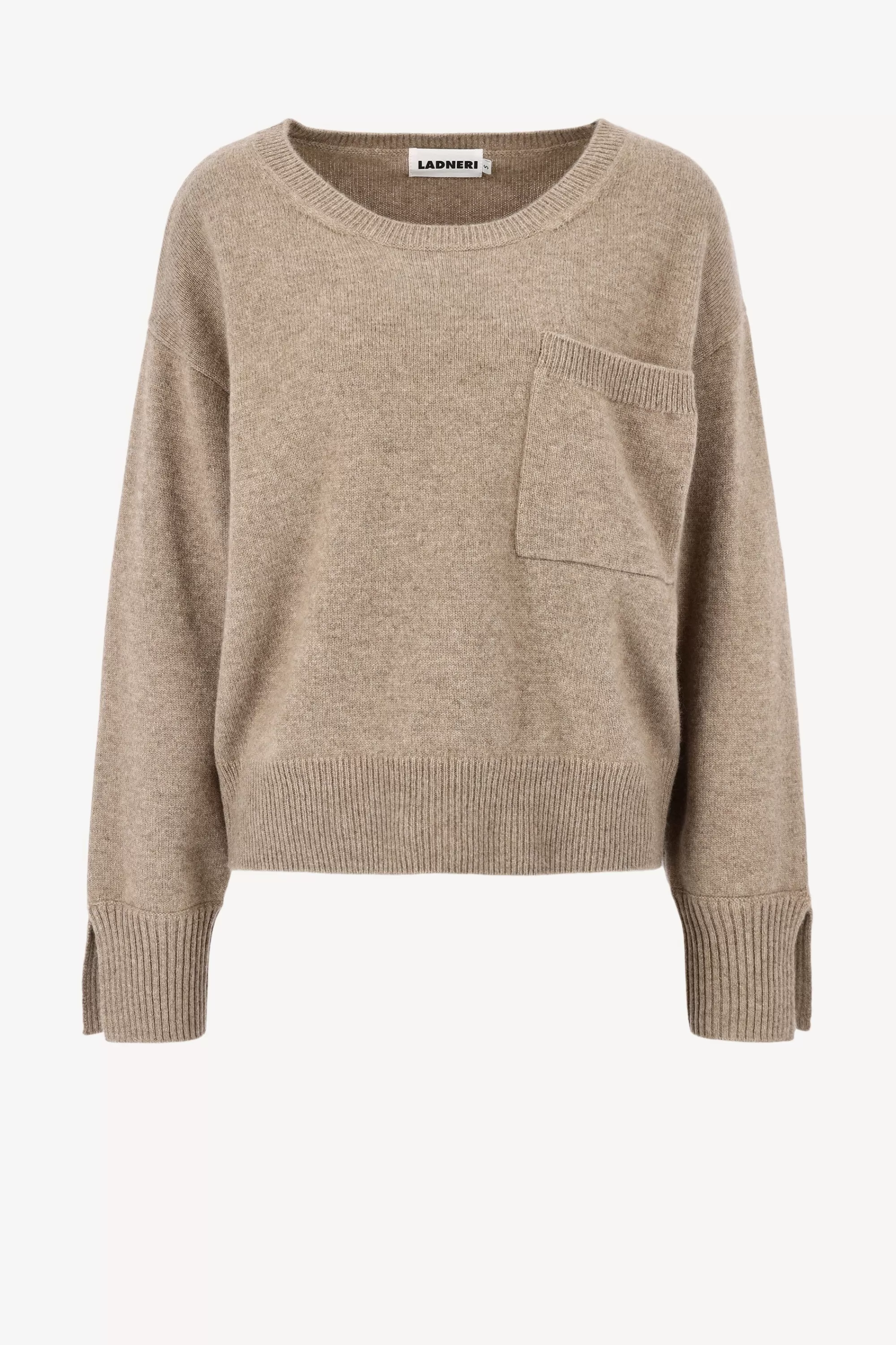 Frauen Ladneri Pullover Pocket In Taupe