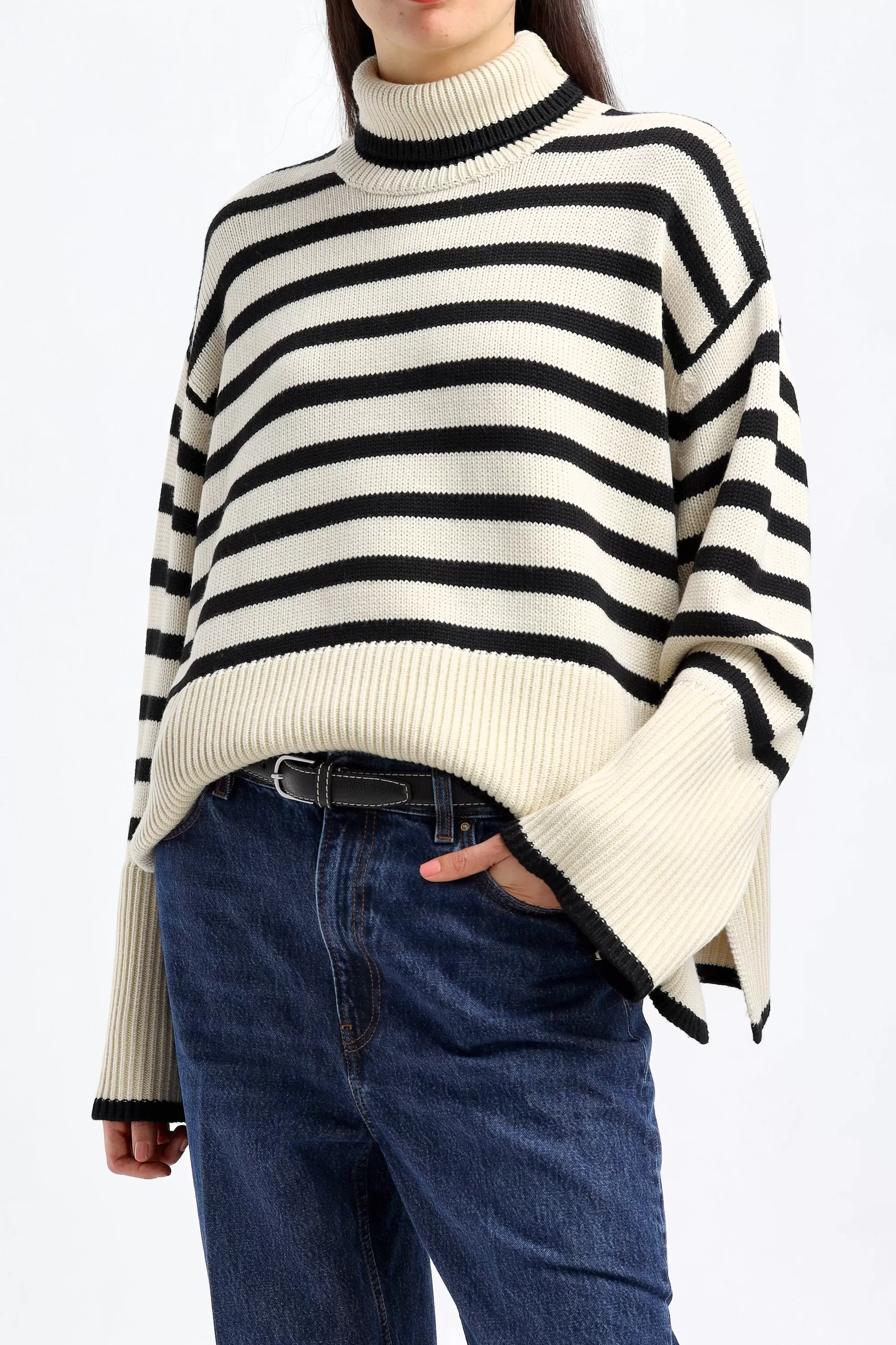 Frauen Toteme Pullover Signature Stripe In Light Sand