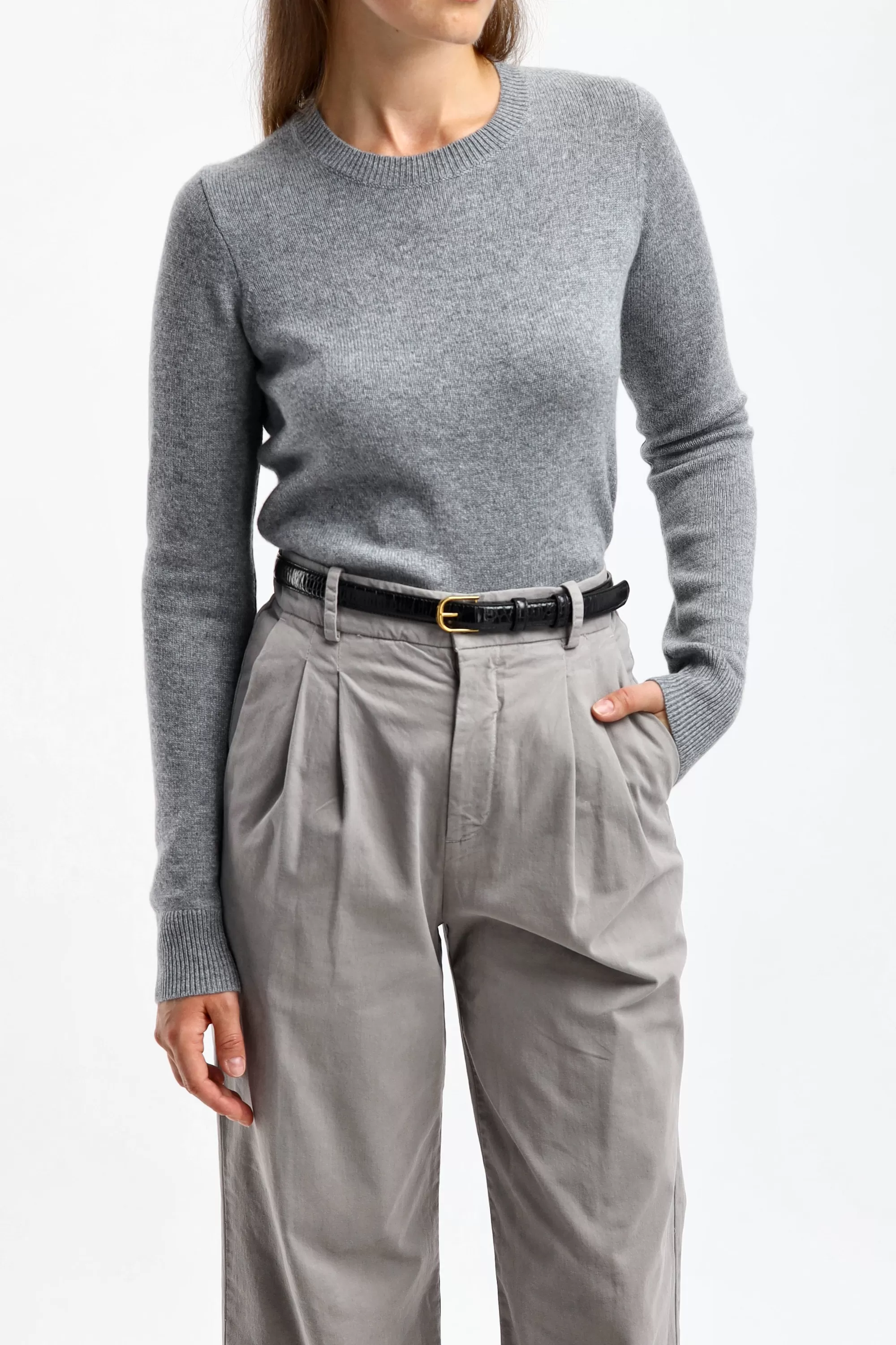 Frauen Nili Lotan Pullover Waldorf In Light Grey