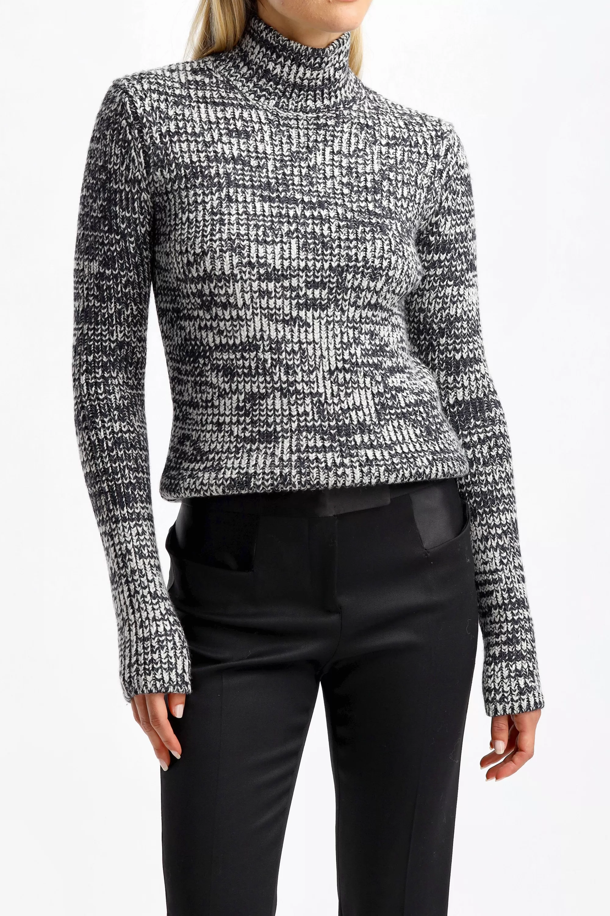 Frauen Tom Ford Rollkragenpullover In Chalk/Schwarz