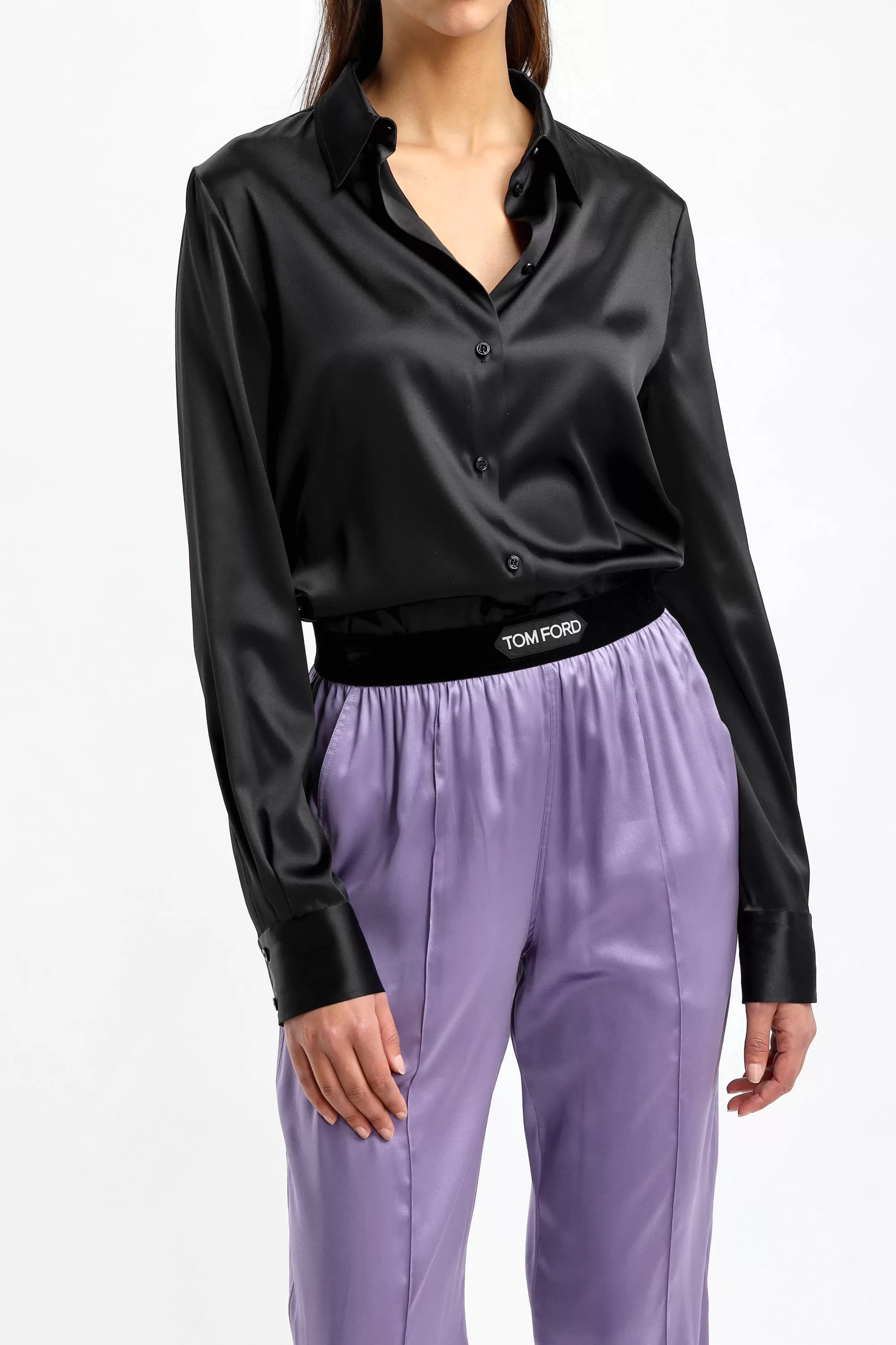 Frauen Tom Ford Seidenbluse In Schwarz