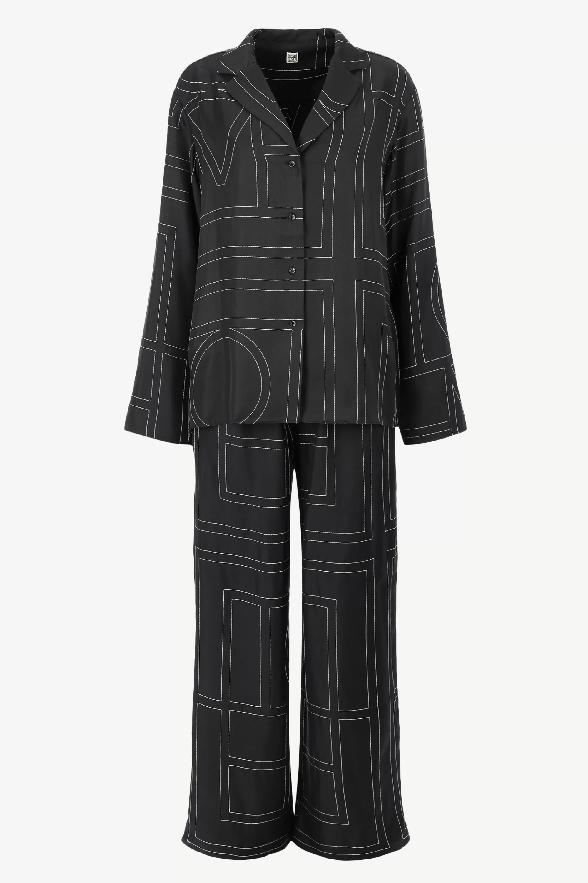 Frauen Toteme Seidenhose Monogram Pj In Schwarz