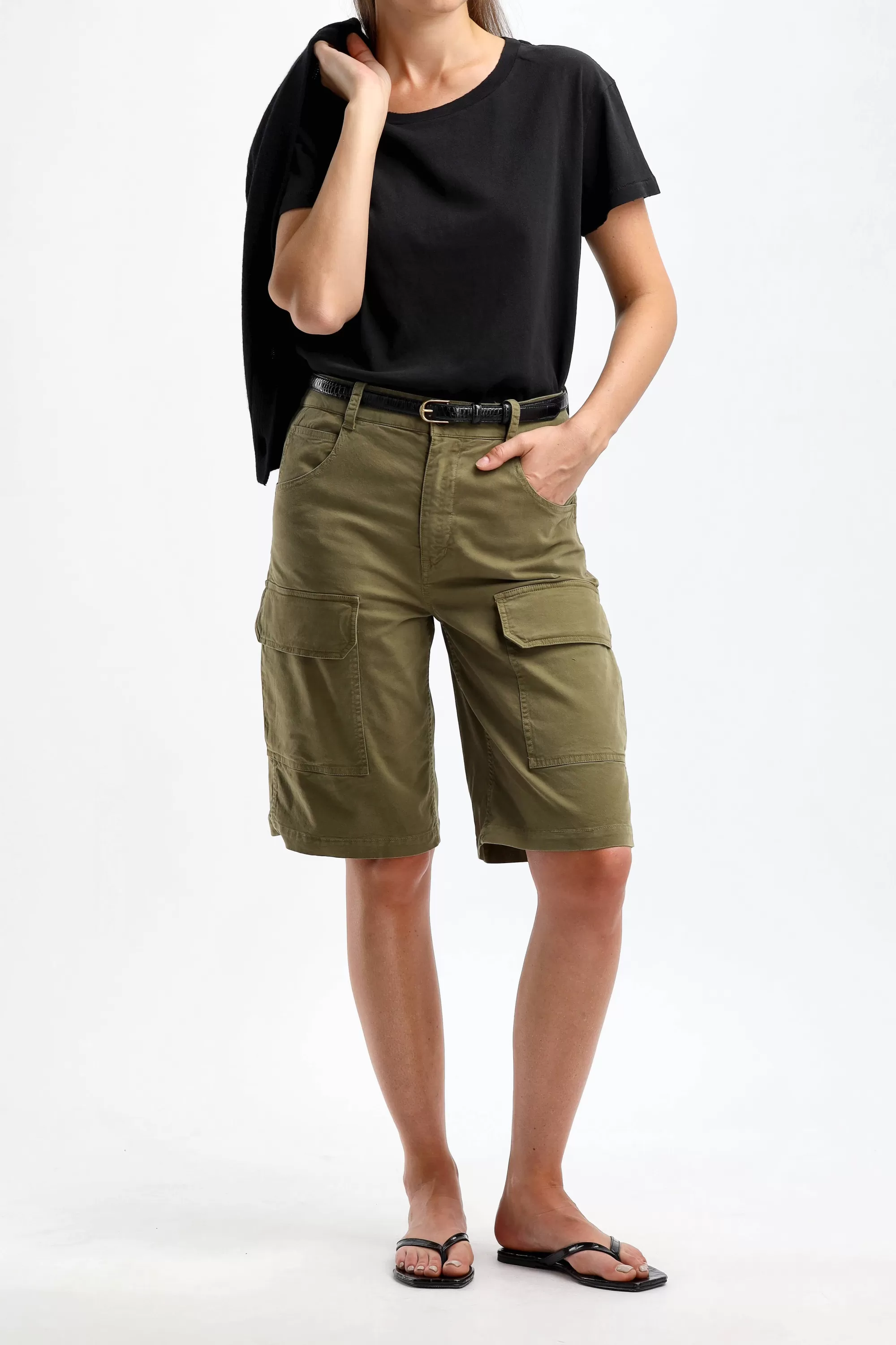 Frauen Nili Lotan Shorts Lucca In Olivegrun