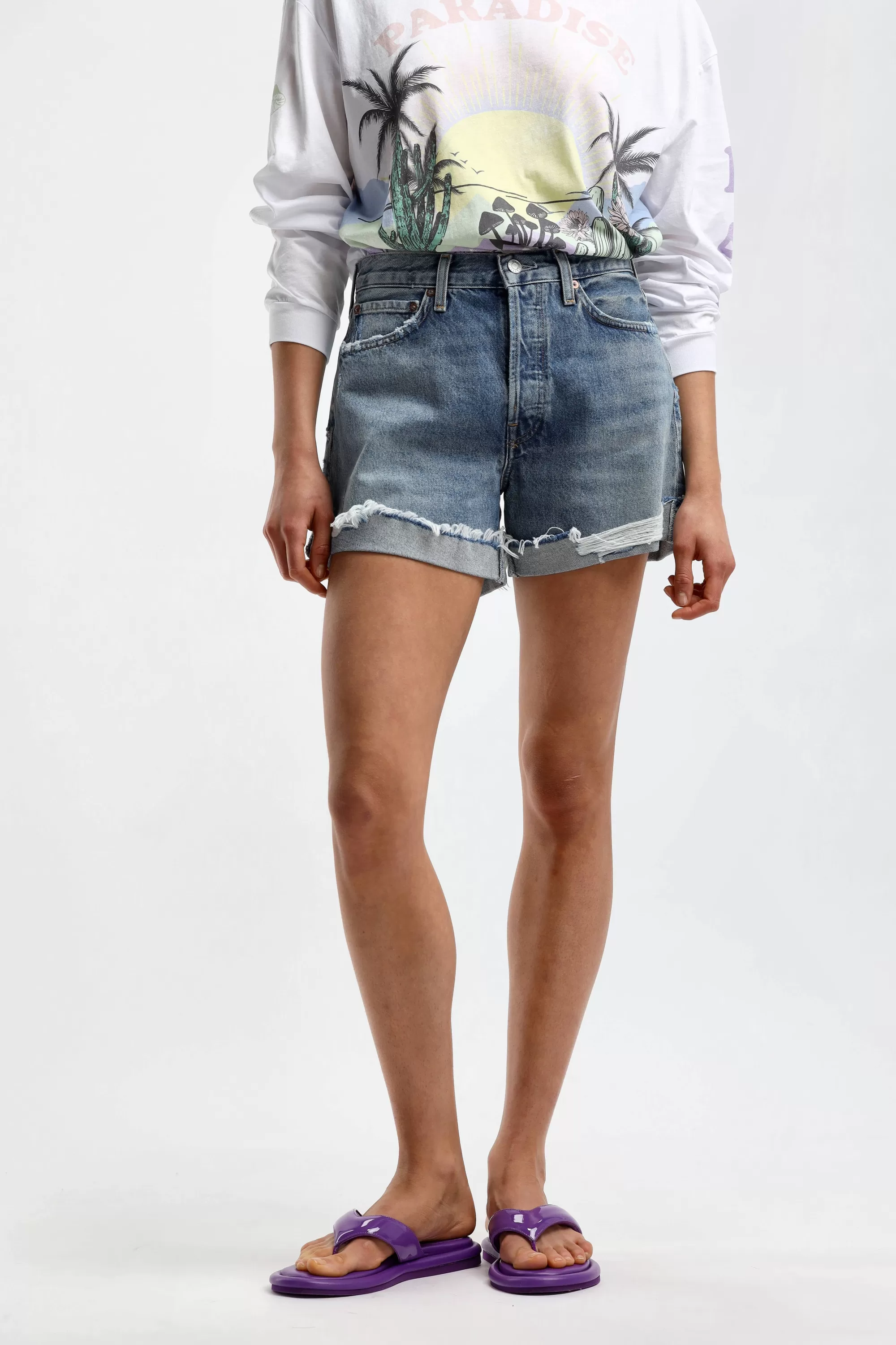 Frauen Agolde Shorts Parker In Heat Wave