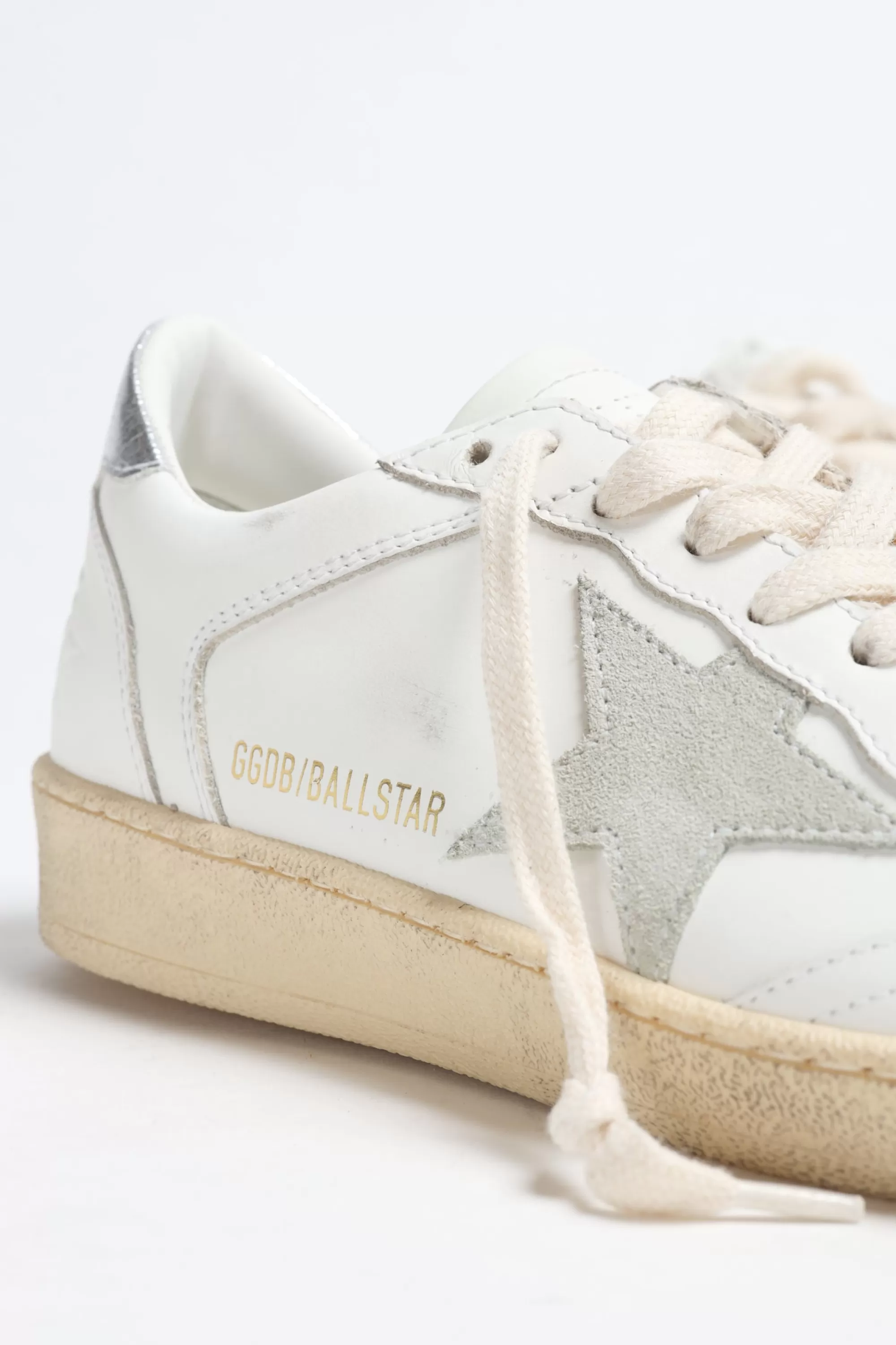 Frauen Golden Goose Sneaker Ballstar In Weis/Ice/Silber