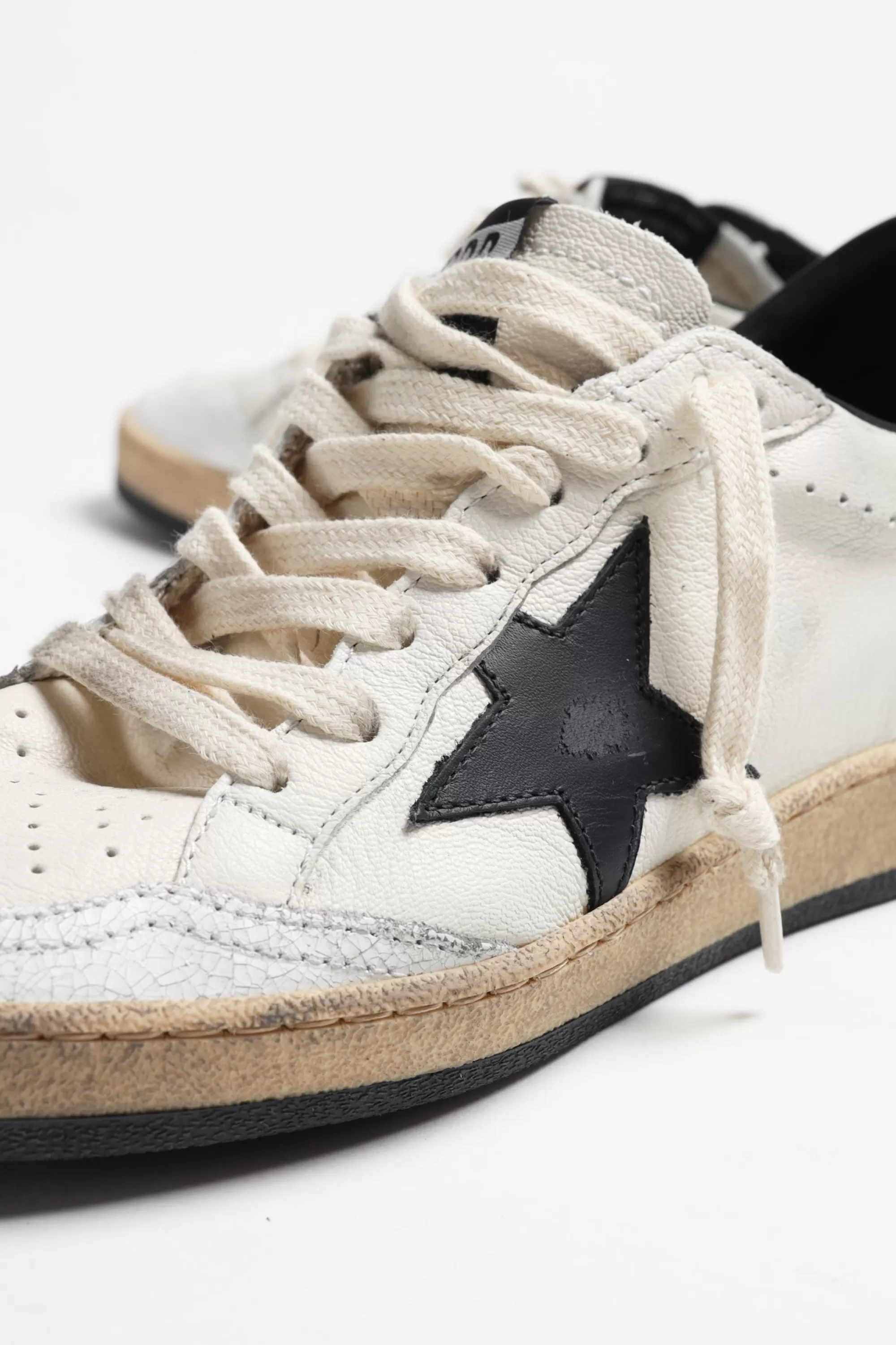 Frauen Golden Goose Sneaker Ballstar In Weis/Schwarz