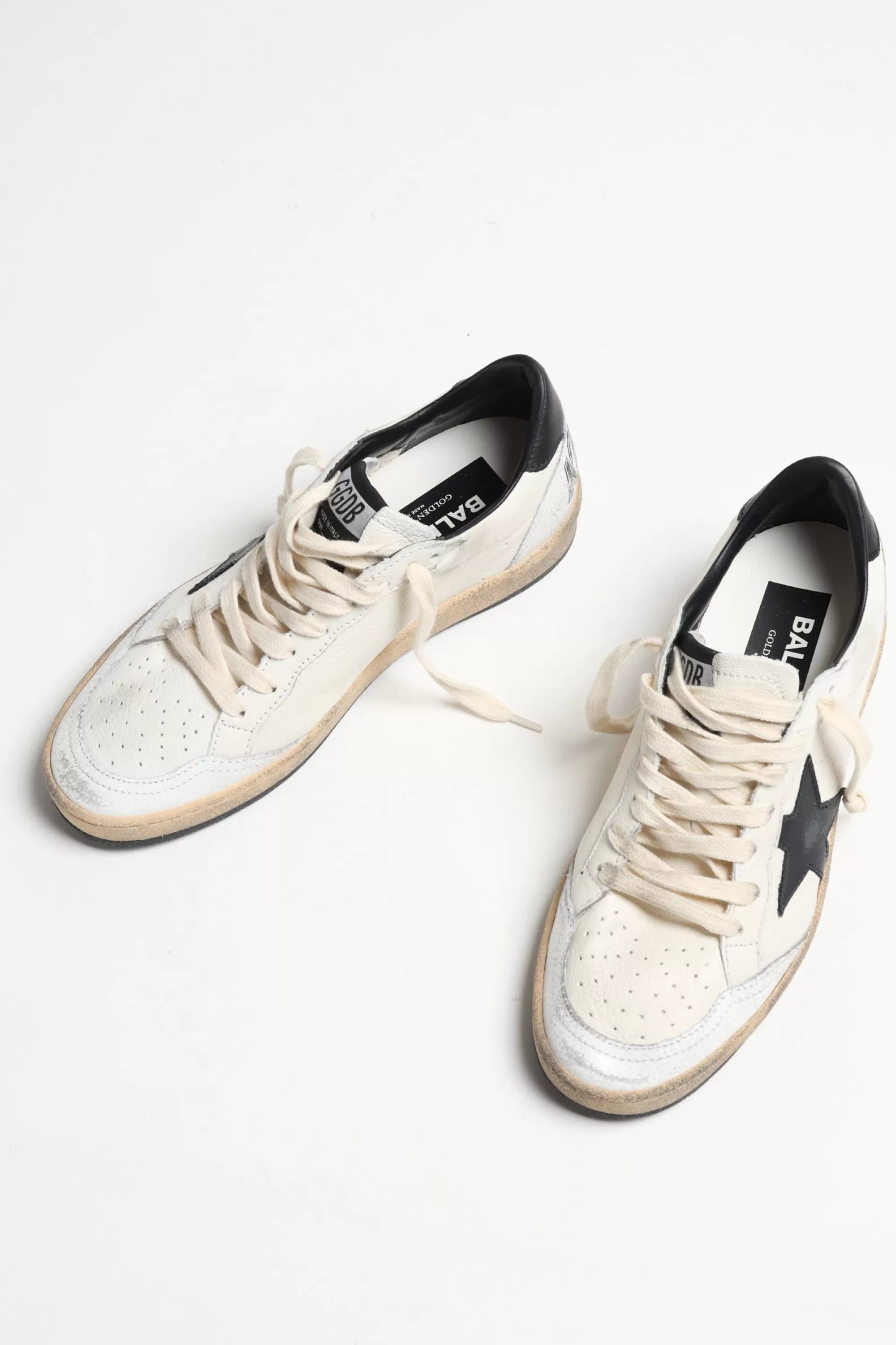 Frauen Golden Goose Sneaker Ballstar In Weis/Schwarz