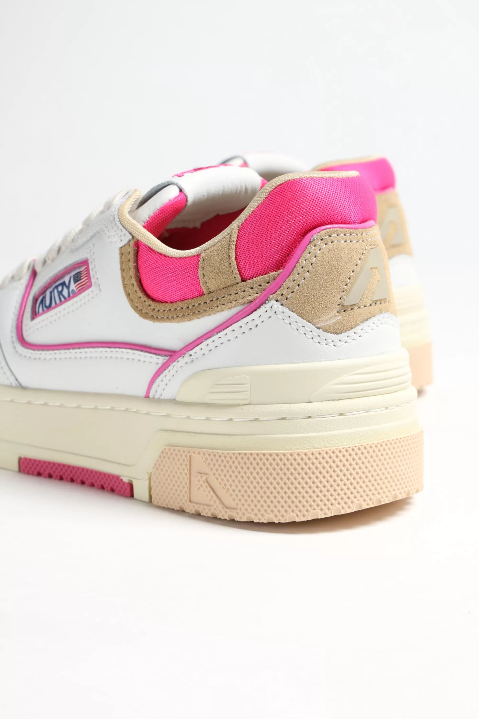 Frauen Autry Sneaker Clc Low In Weis/Beige/Pink