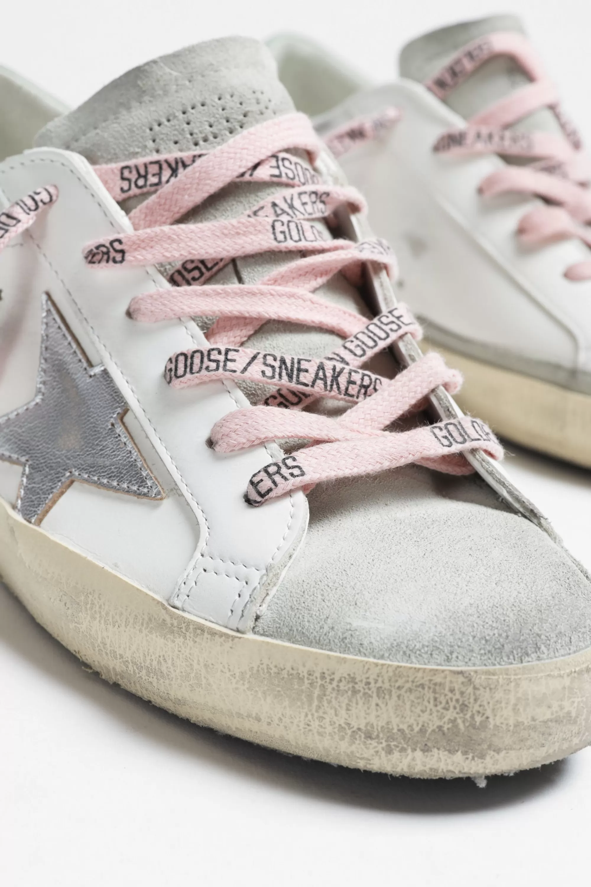 Frauen Golden Goose Sneaker Superstar In Weis/Ice/Silber