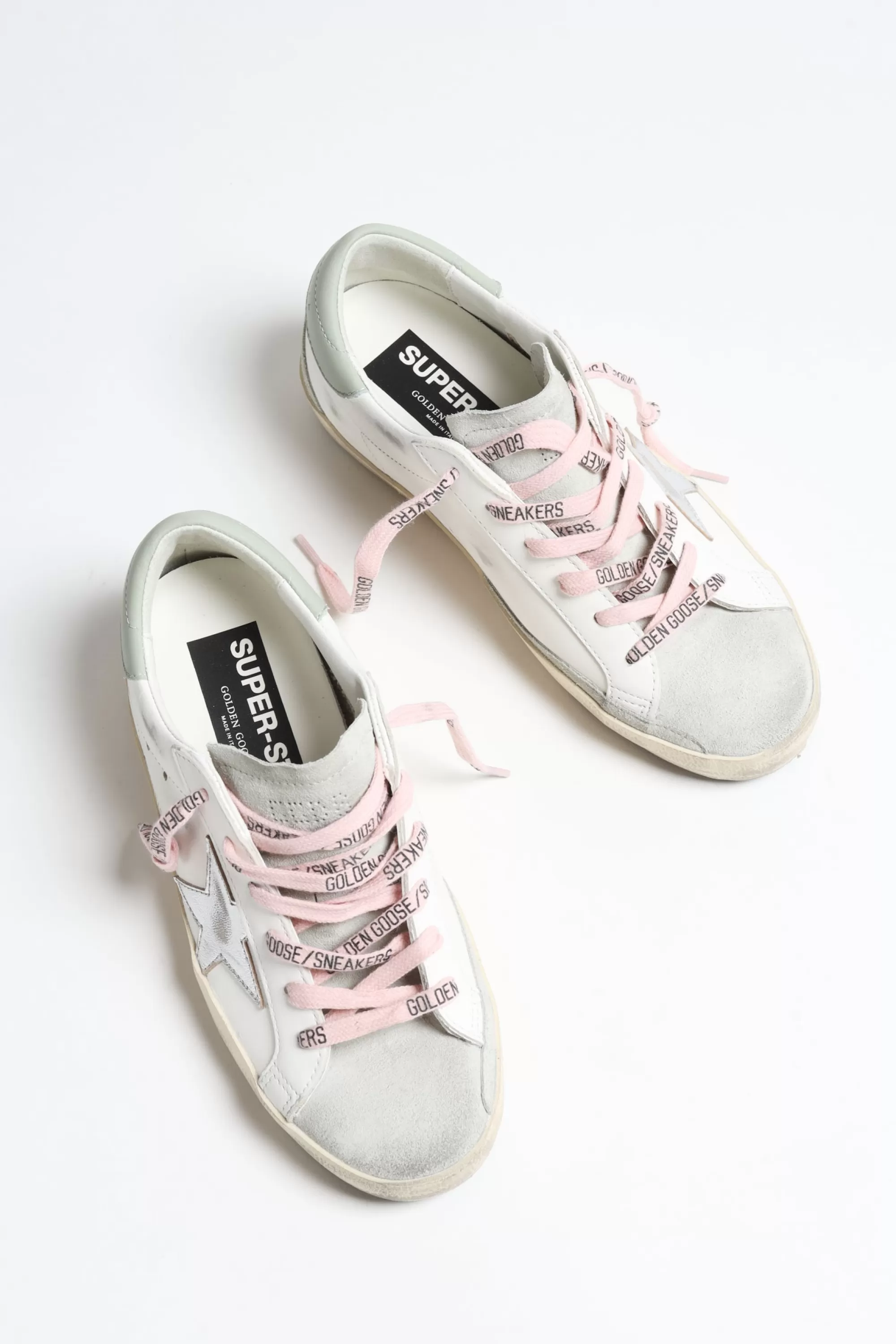 Frauen Golden Goose Sneaker Superstar In Weis/Ice/Silber