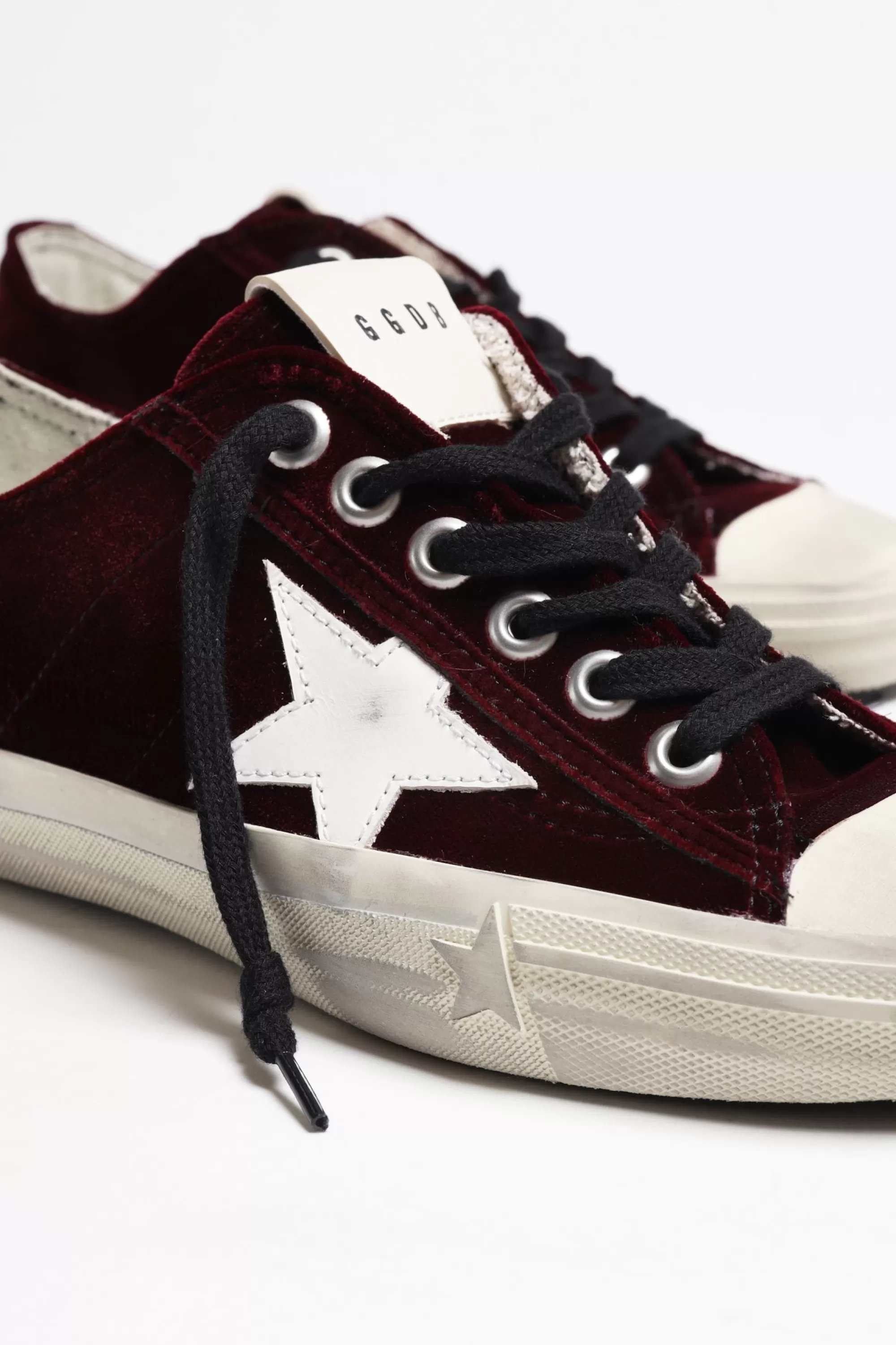 Frauen Golden Goose Sneaker V-Star 2 In Bordeaux/Weis