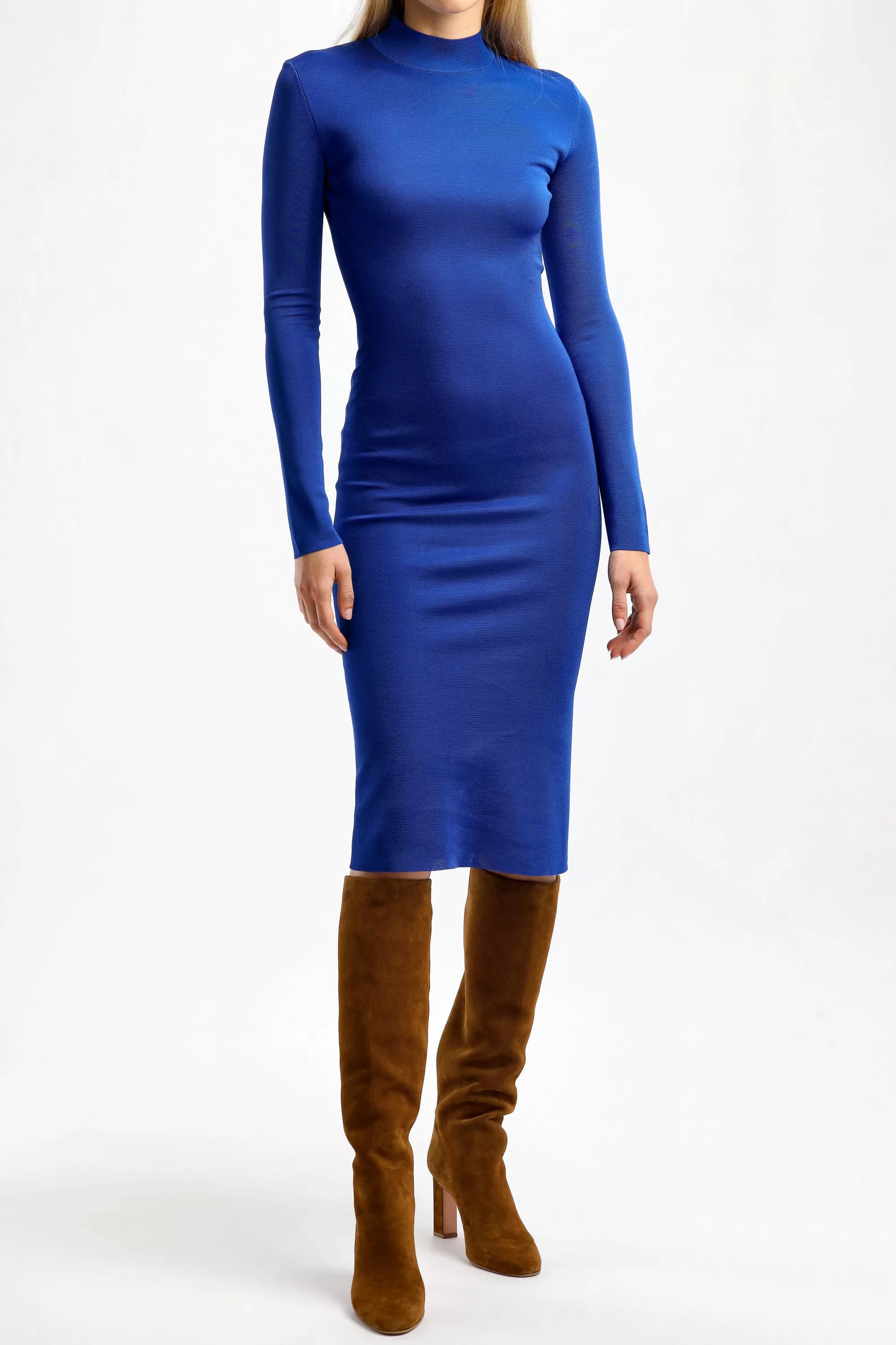 Frauen Tom Ford Strickkleid High Neck In Cobalt