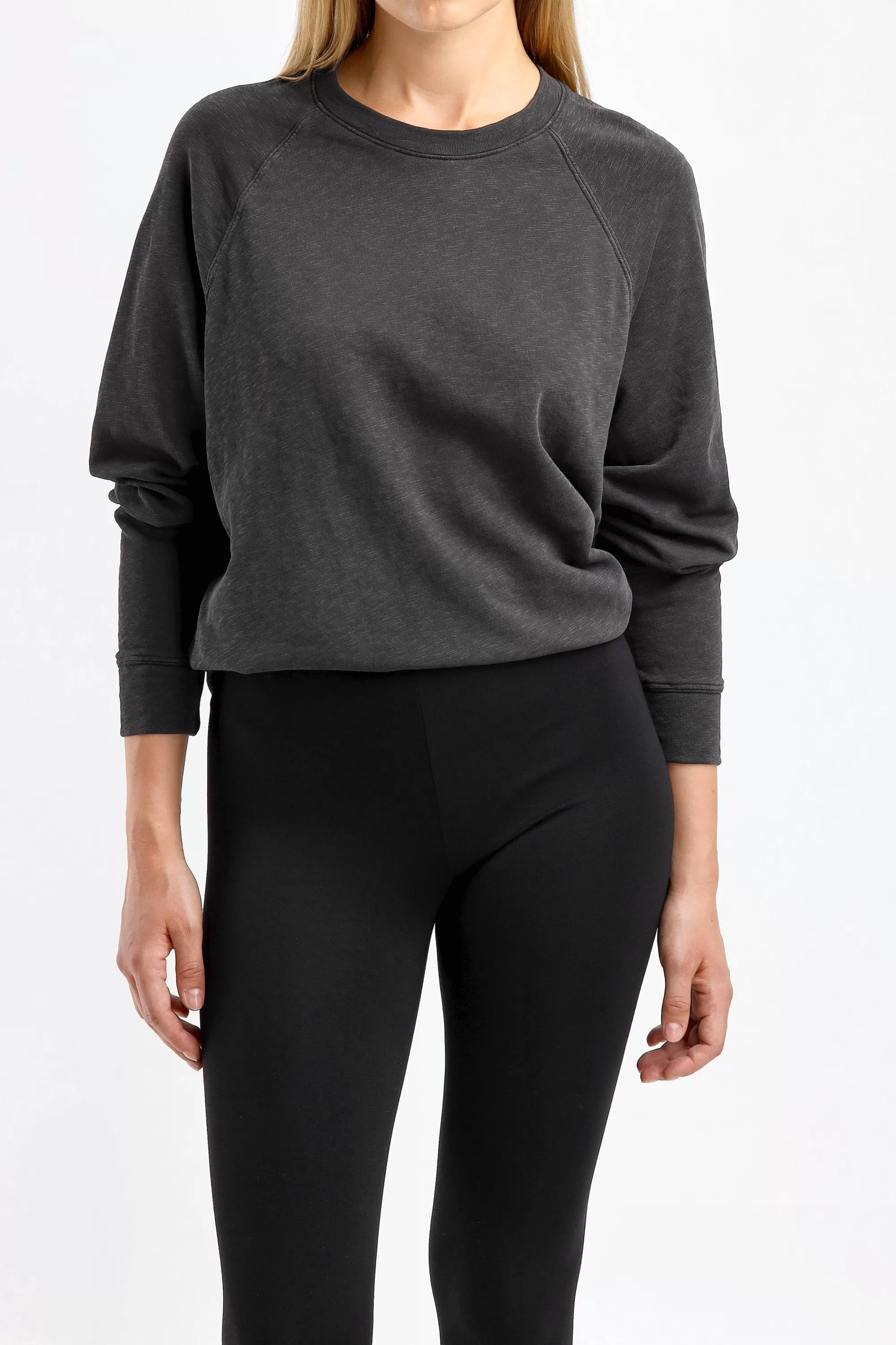 Frauen James Perse Sweatshirt French Terry In Carbon