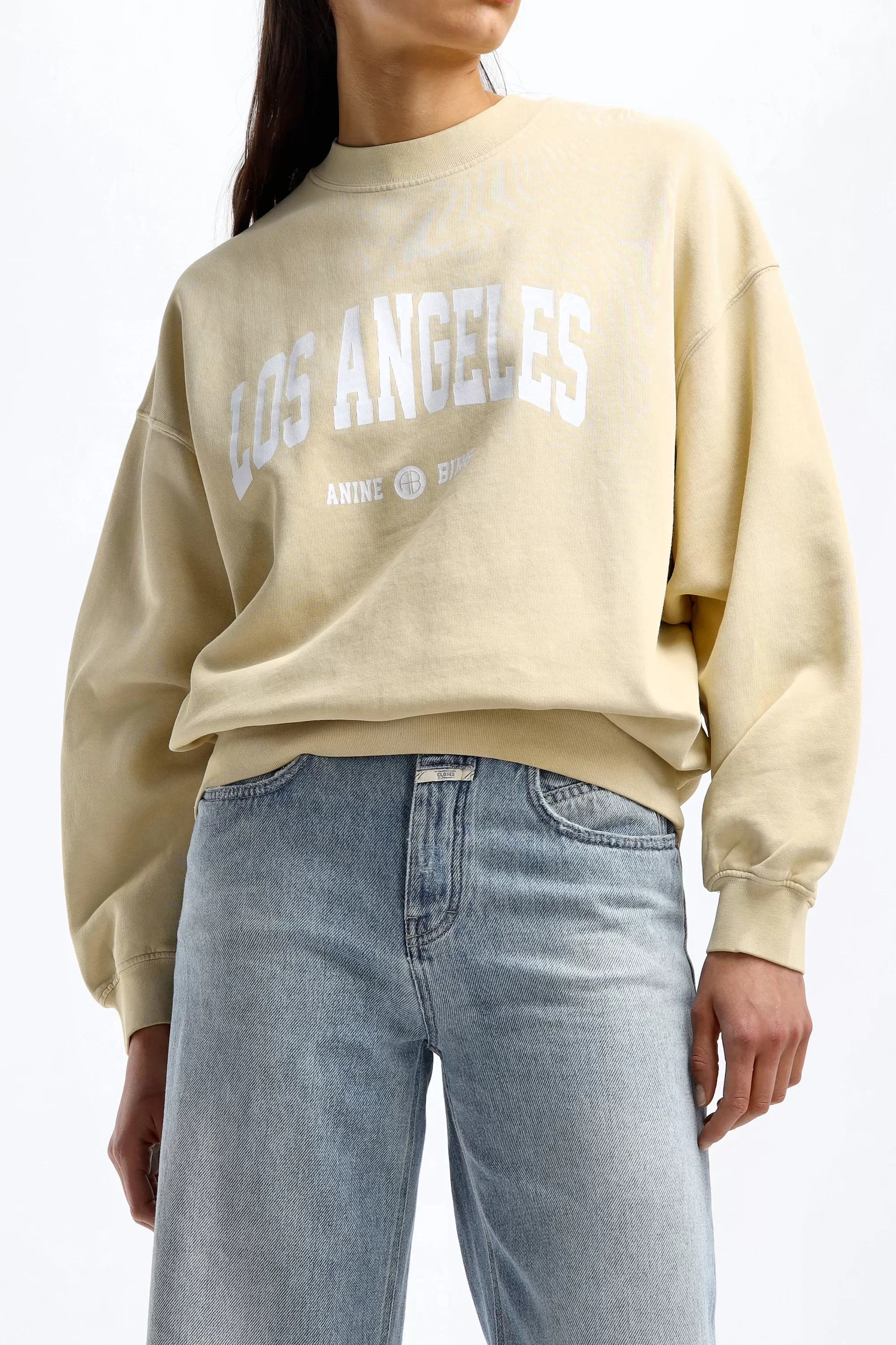 Frauen Anine Bing Sweatshirt Jaci La In Faded Yellow