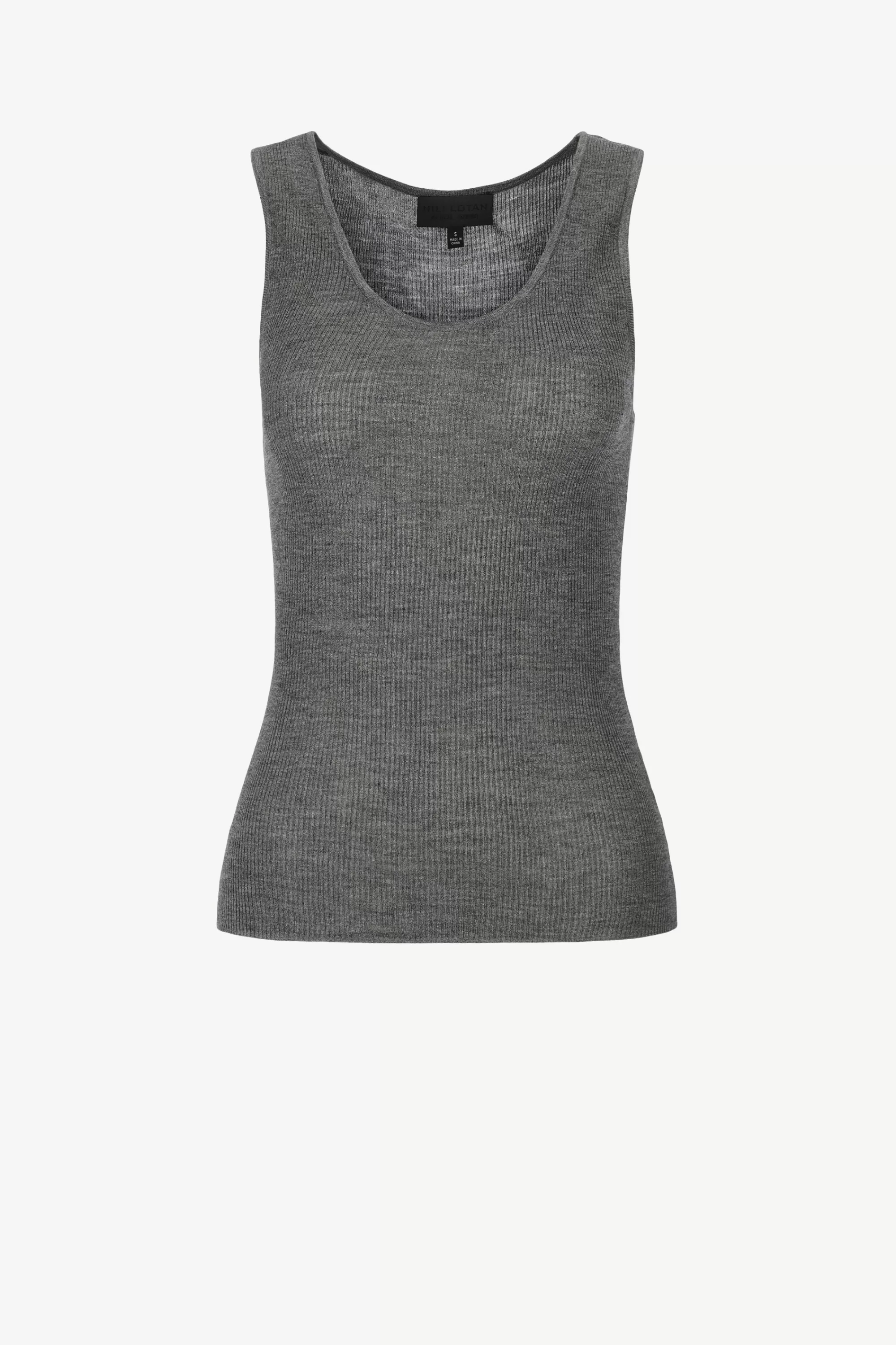 Frauen Nili Lotan Tank Top Becky In Dark Grey Melange