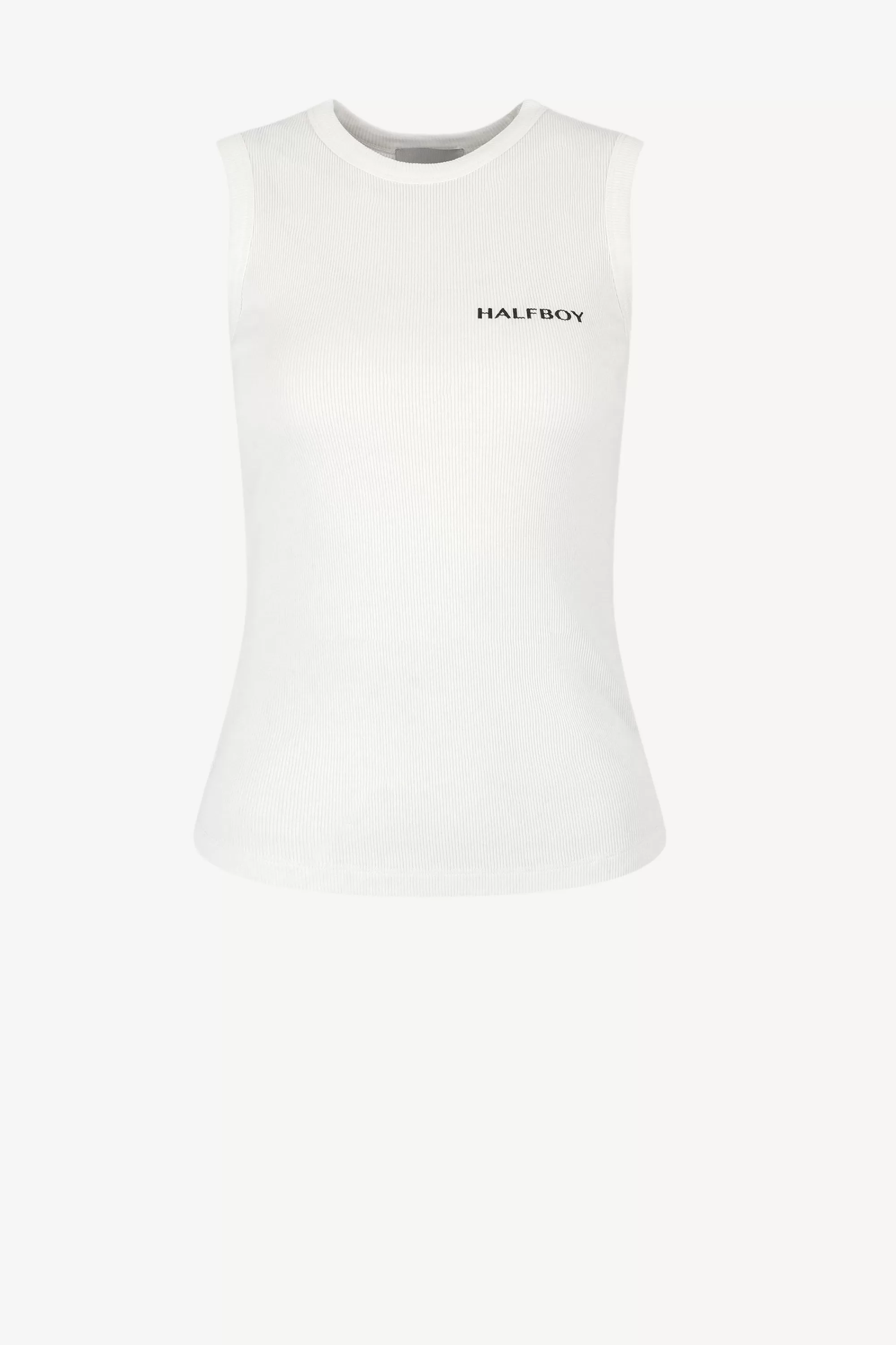 Frauen Halfboy Tank Top In Weis