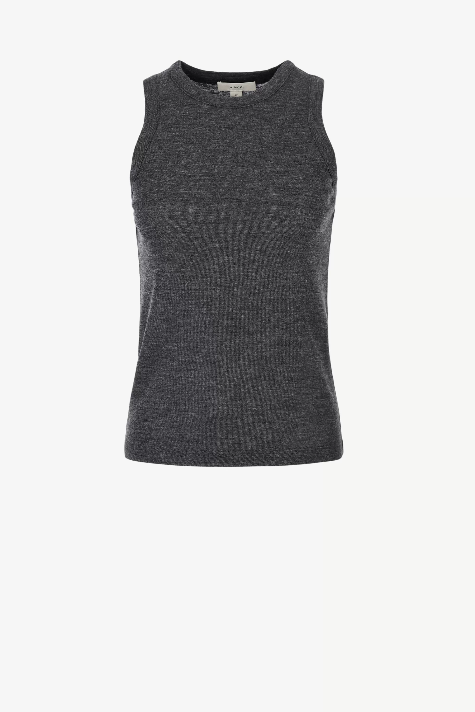 Frauen Vince Tank Top High Neck In Charcoal