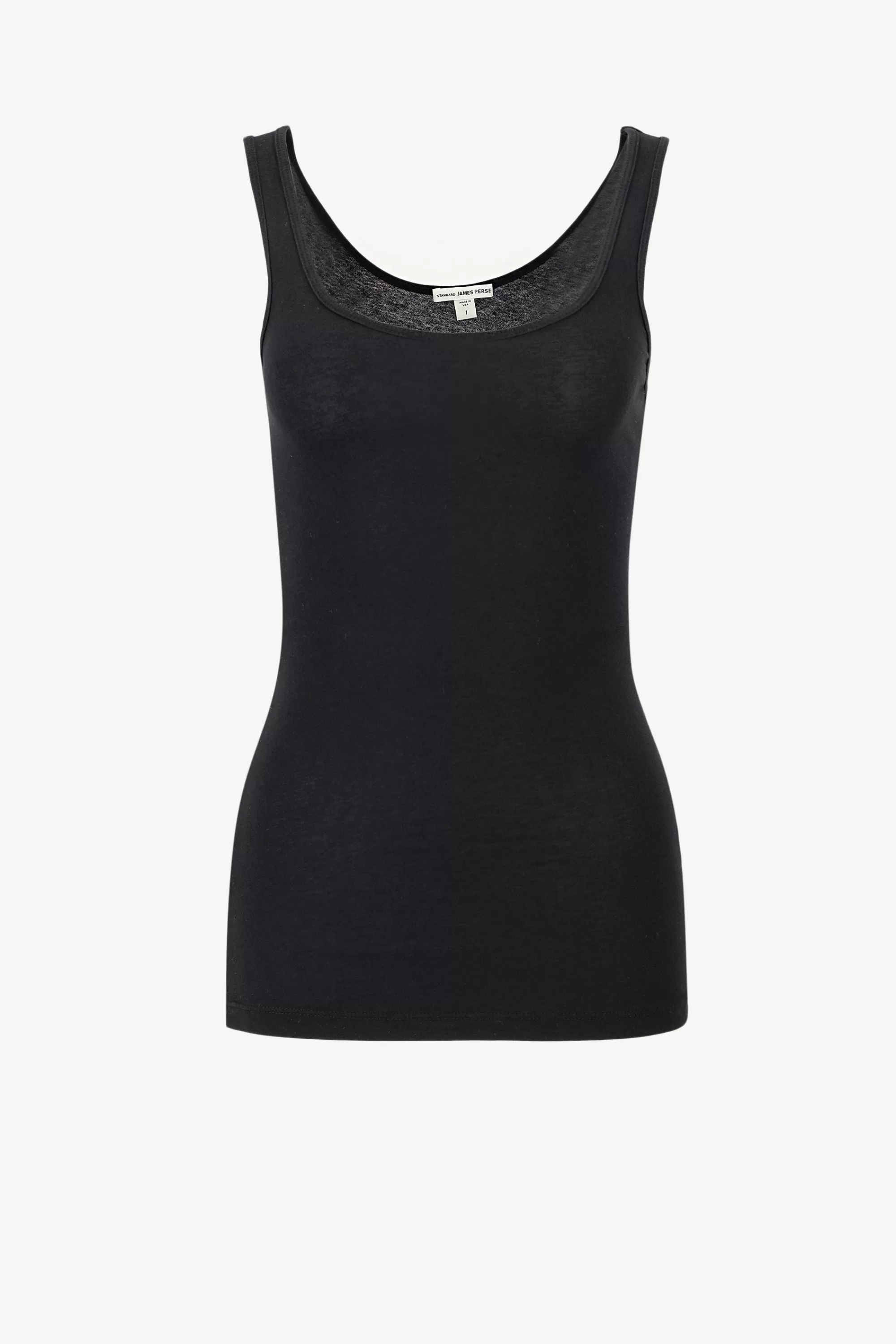 Frauen James Perse Tank Top Long In Schwarz