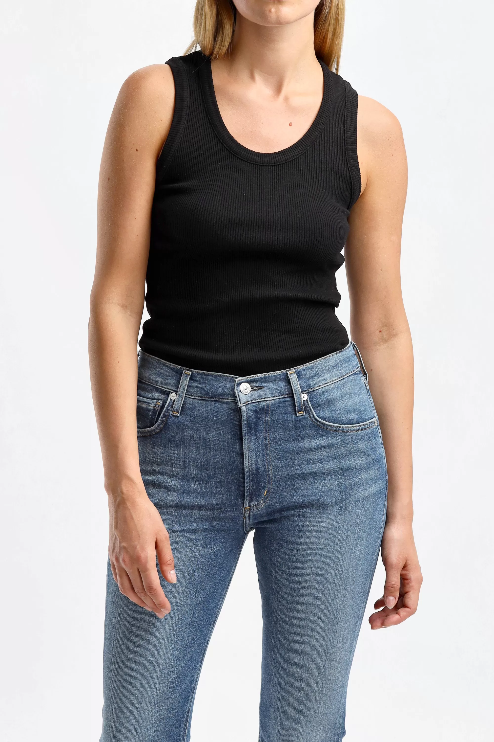 Frauen Agolde Tank Top Poppy In Schwarz