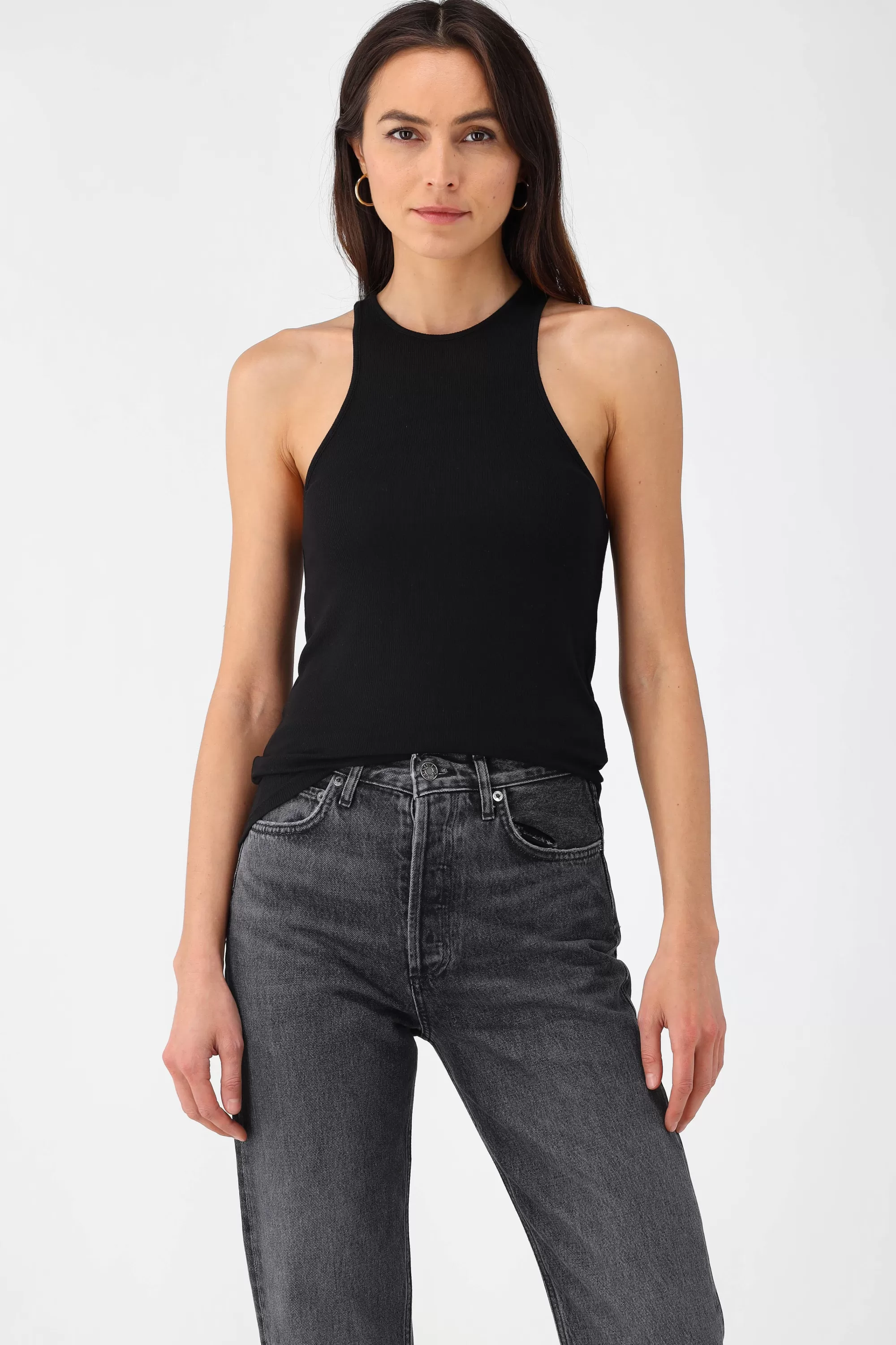 Frauen Anthony Thomas Melillo Tank Top Reverse Racer In Schwarz